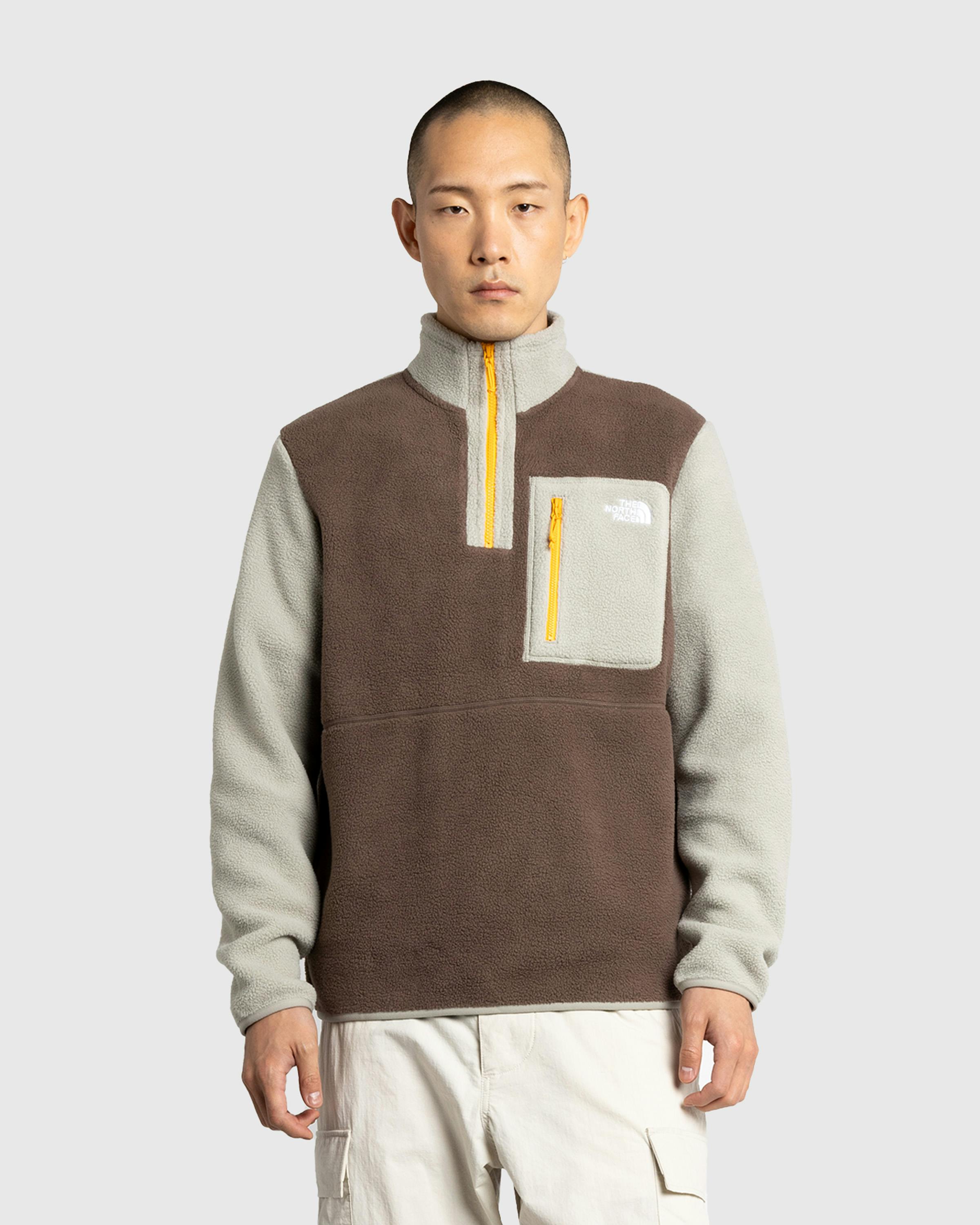 The North Face – M Yumiori 1/4 Zip Smokey Brown/Clay Grey - Fleece Jackets - Brown - Image 2