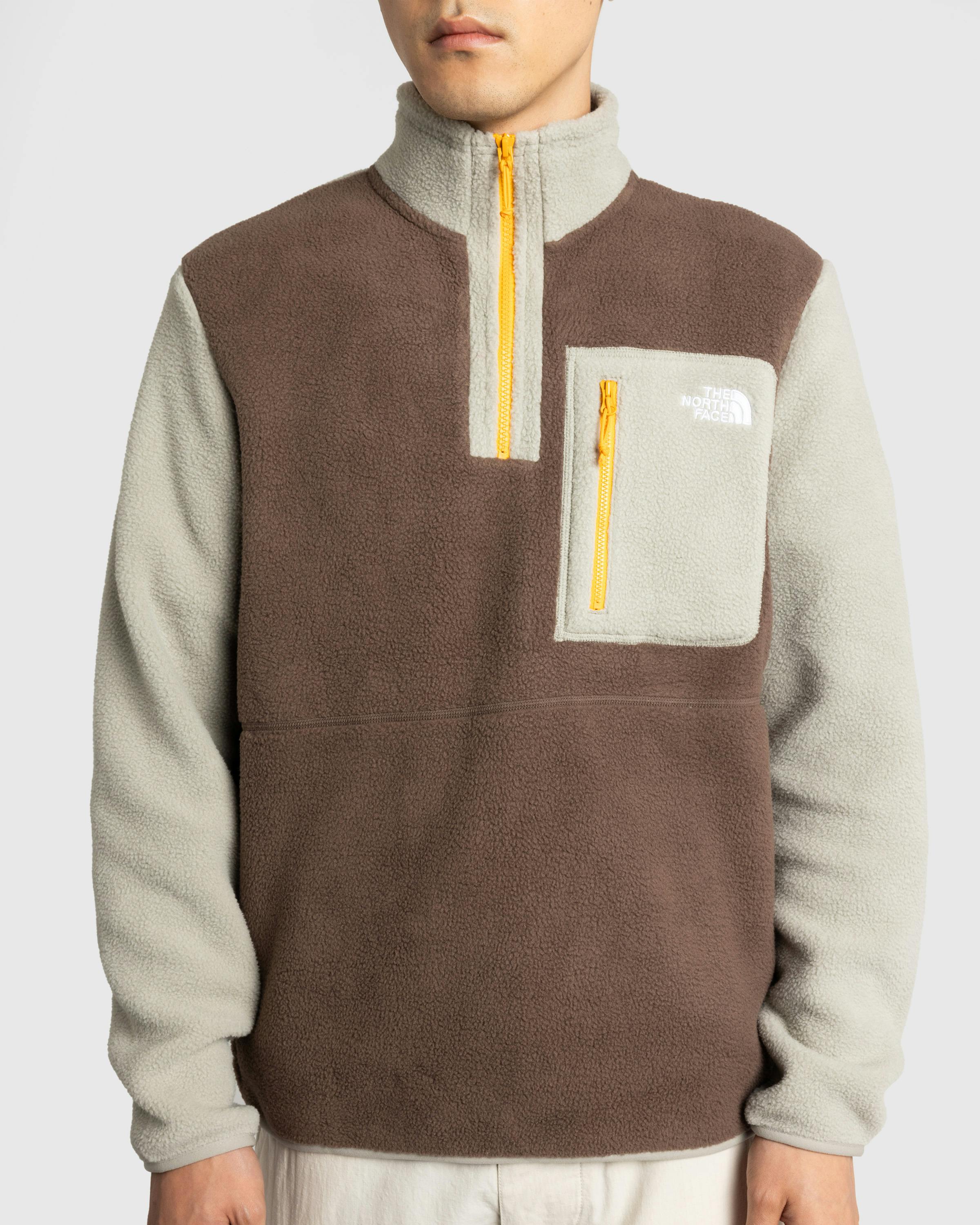 The North Face – M Yumiori 1/4 Zip Smokey Brown/Clay Grey - Fleece Jackets - Brown - Image 5