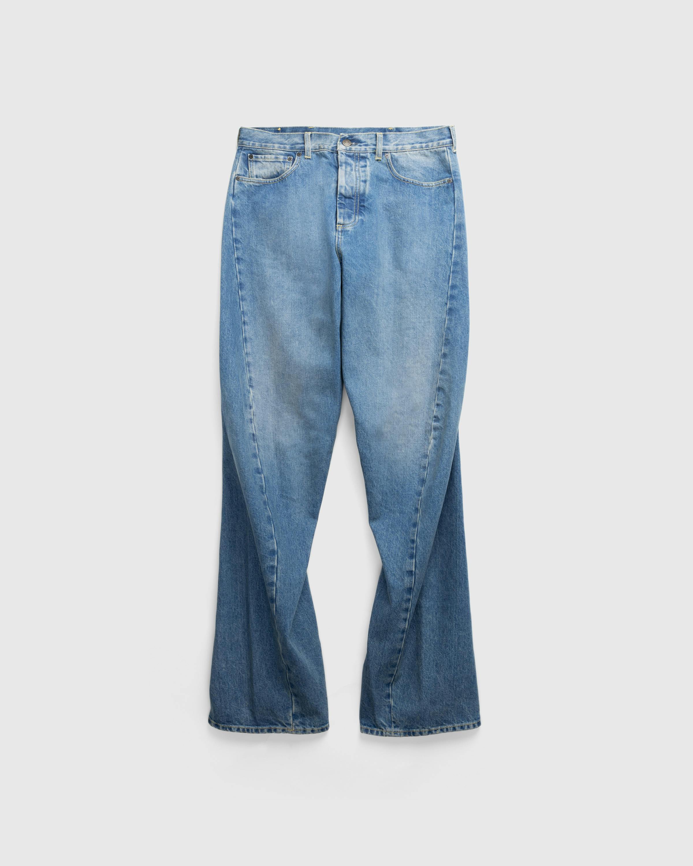 Maison Margiela – Diagonal Seam Jeans Medium Blue - Denim - Blue - Image 1