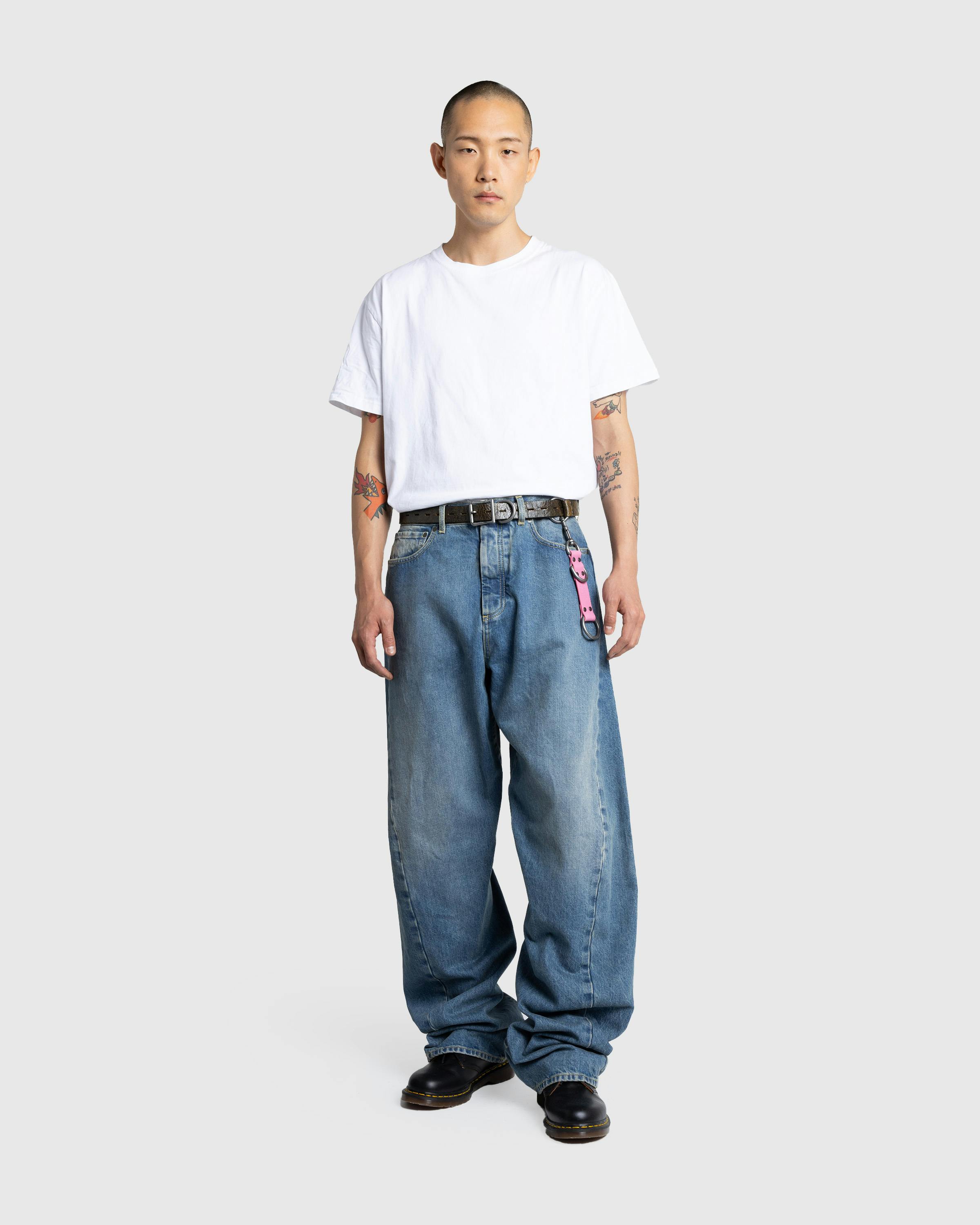 Maison Margiela – Diagonal Seam Jeans Medium Blue - Denim - Blue - Image 5