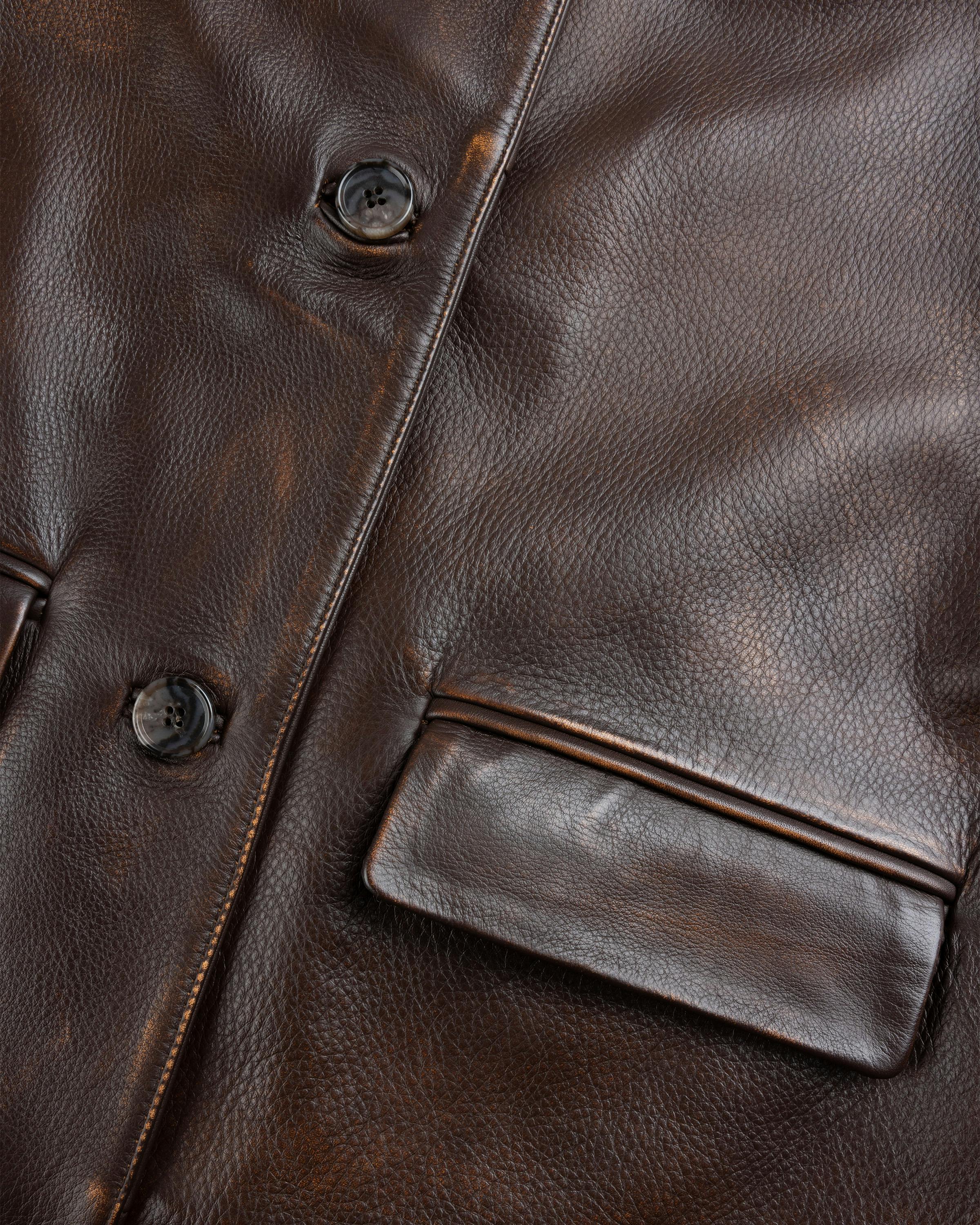 Guess USA – Vintage Leather Jacket Chocolate Mousse - Leather Jackets - Chocolate Mousse Mul - Image 9