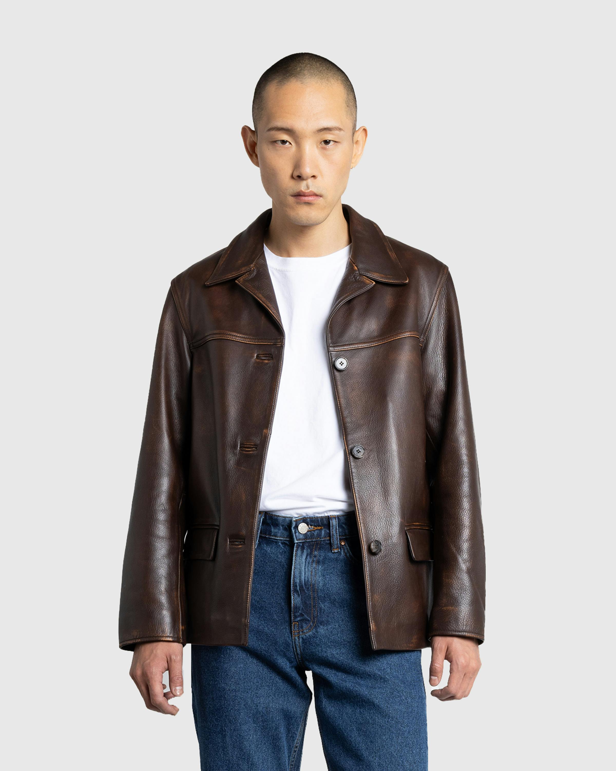 Guess USA – Vintage Leather Jacket Chocolate Mousse - Leather Jackets - Chocolate Mousse Mul - Image 2