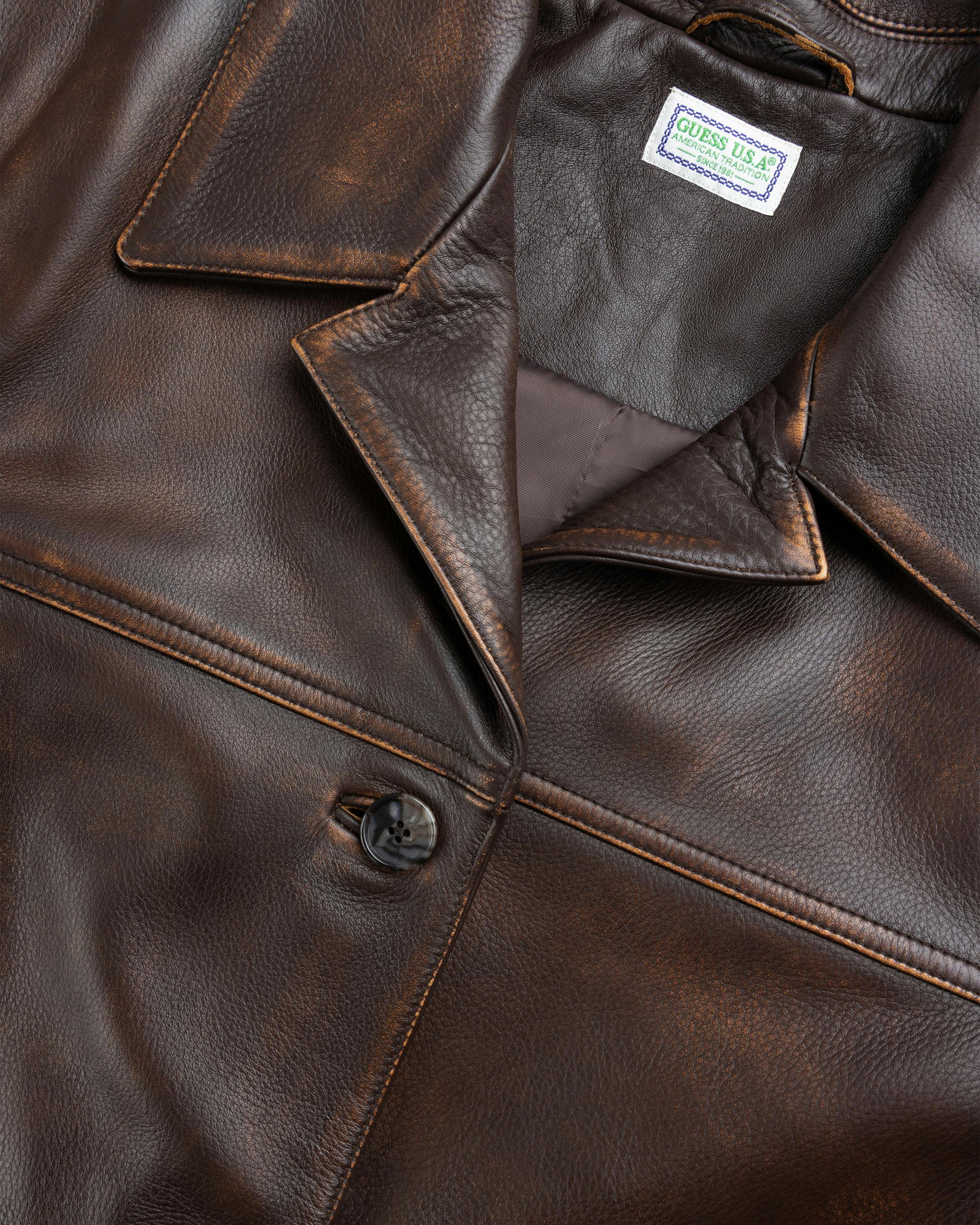 Guess USA – Vintage Leather Jacket Chocolate Mousse - Leather Jackets - Chocolate Mousse Mul - Image 7