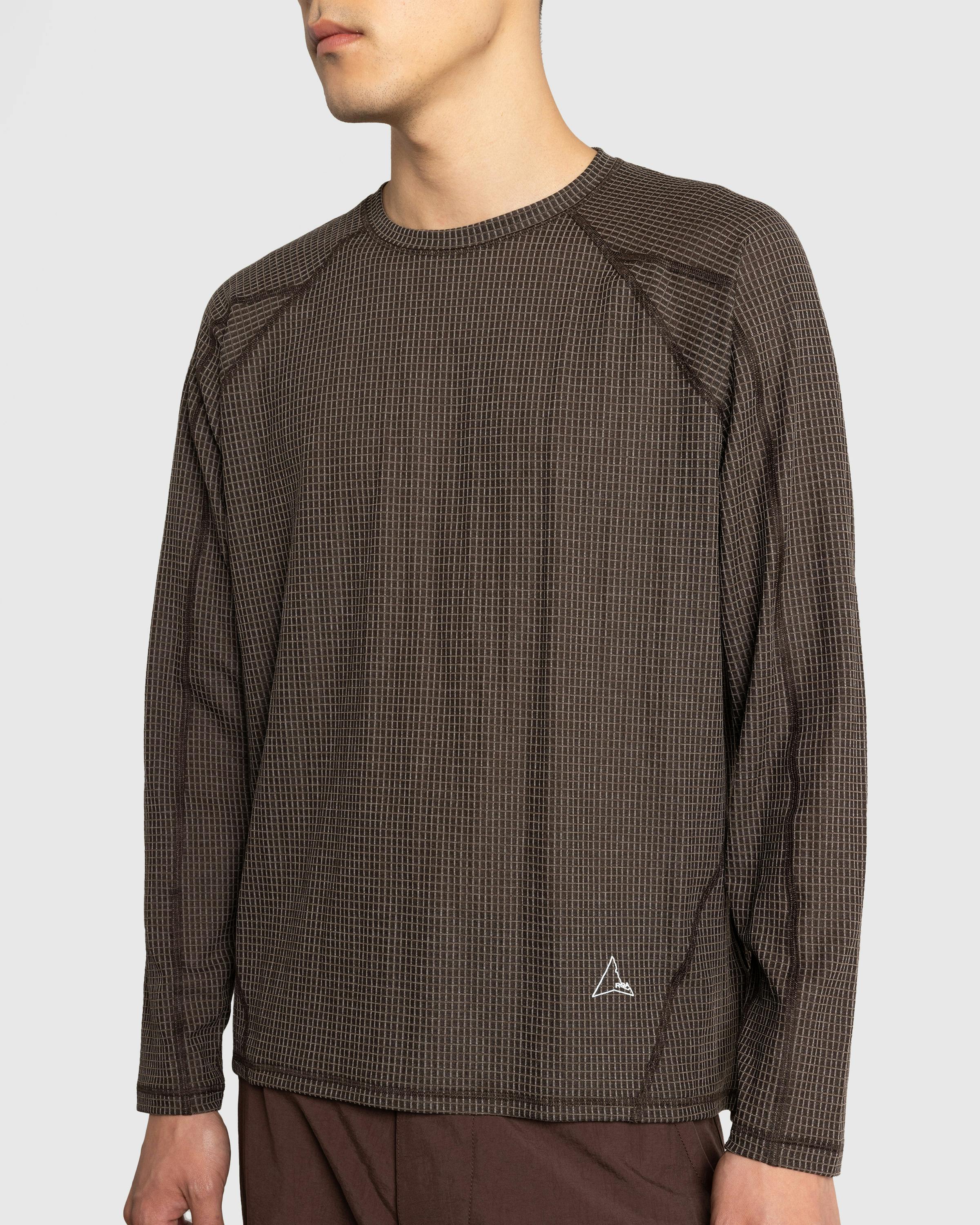 ROA – Base Layer Stretch Ripstop Longsleeve Dark Brown - Longsleeves - Brown - Image 5