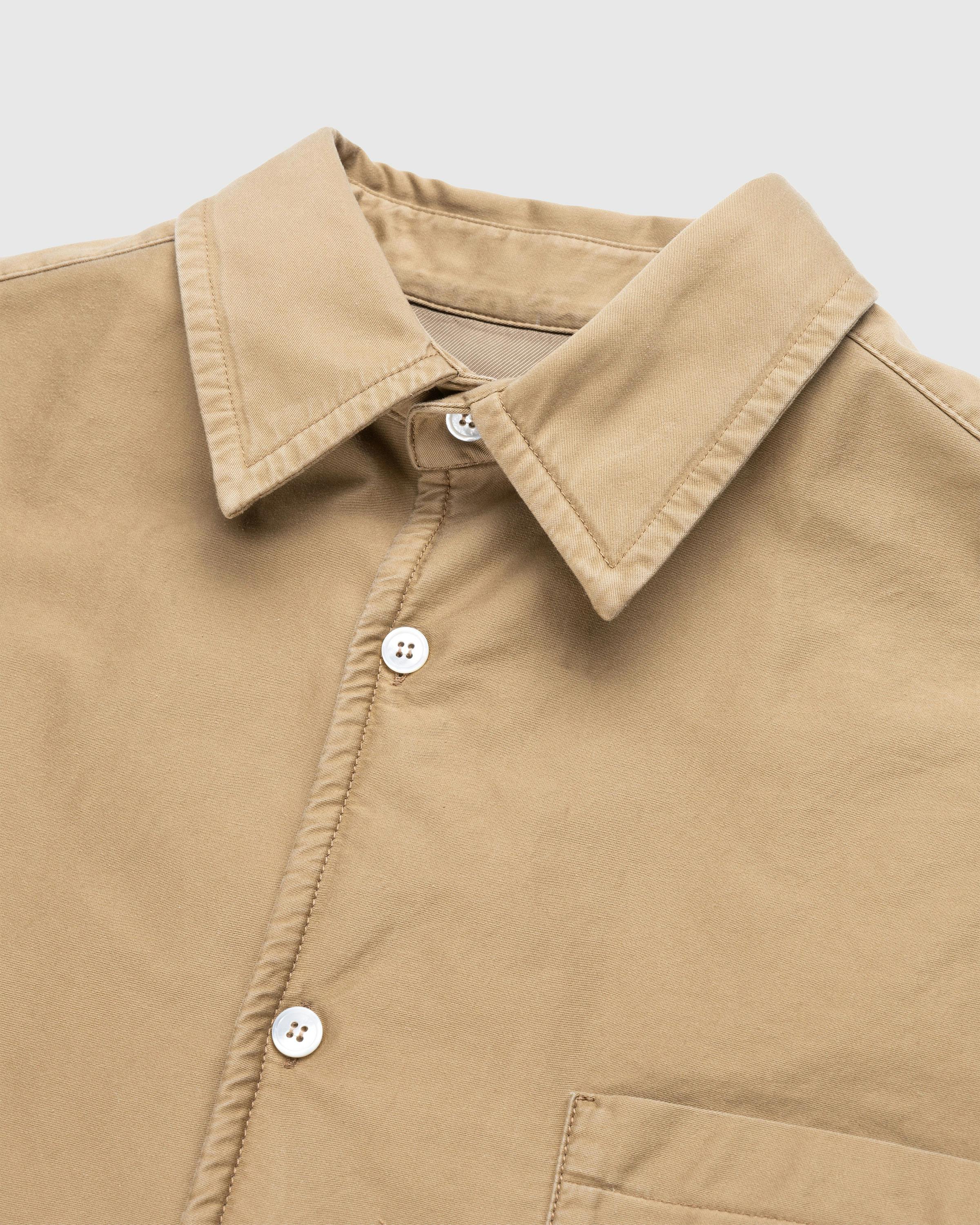 Maison Margiela – Long-Sleeve Button-Down Shirt Camel - Longsleeve Shirts - Brown - Image 6