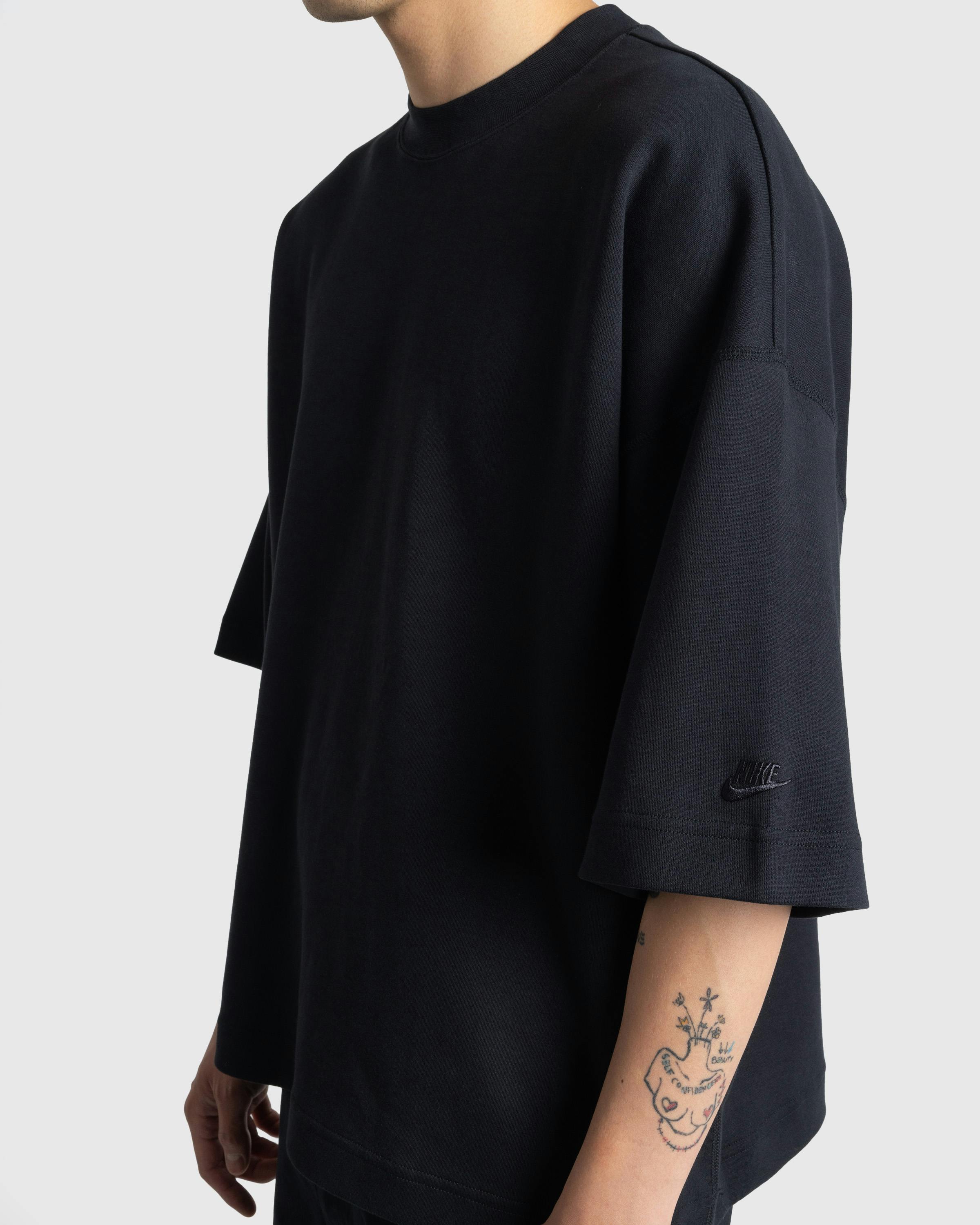 Nike – Tech Short-Sleeve Fleece Top Black/Black - Zip-Up Sweats - Black - Image 3