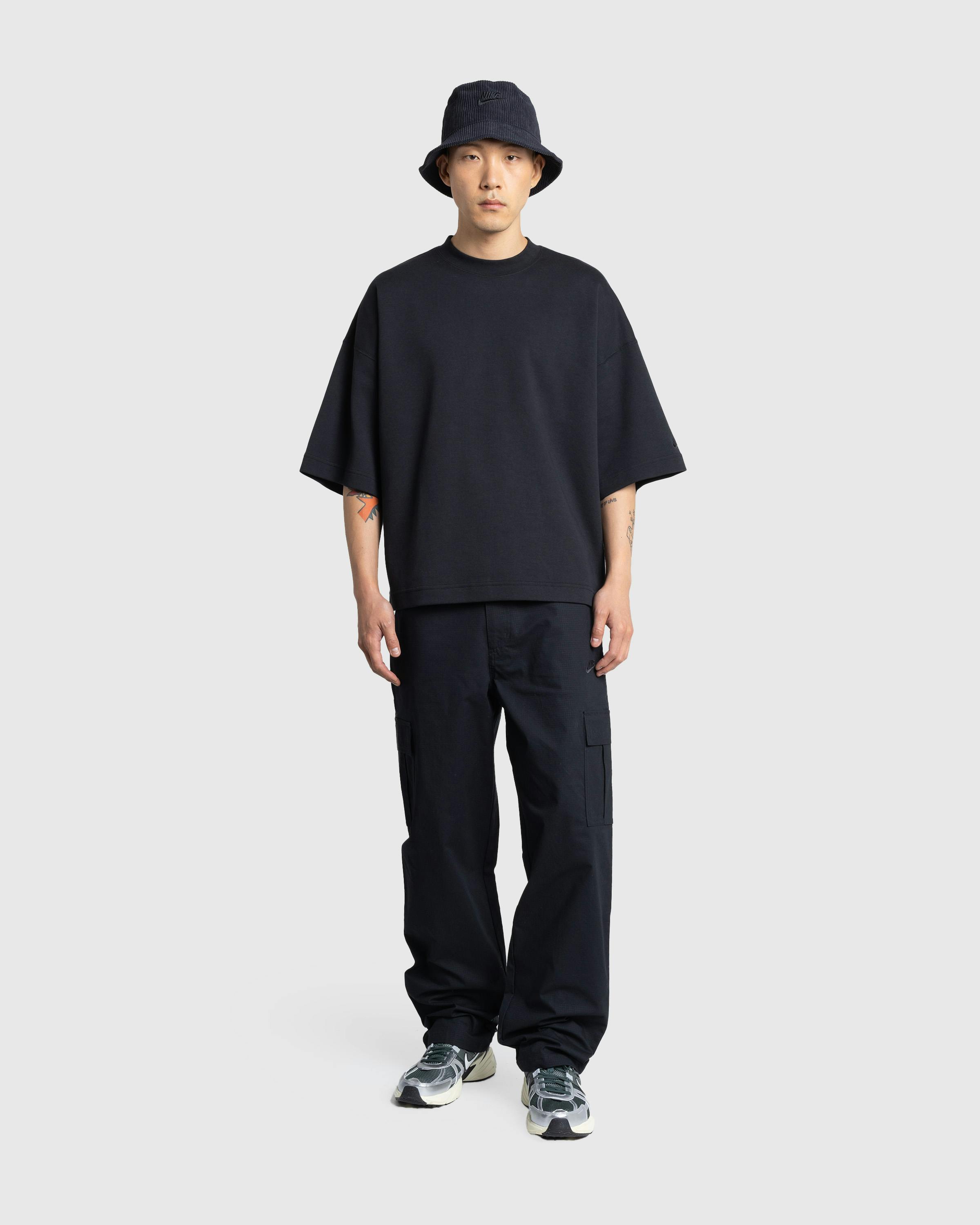 Nike – Tech Short-Sleeve Fleece Top Black/Black - Zip-Up Sweats - Black - Image 5