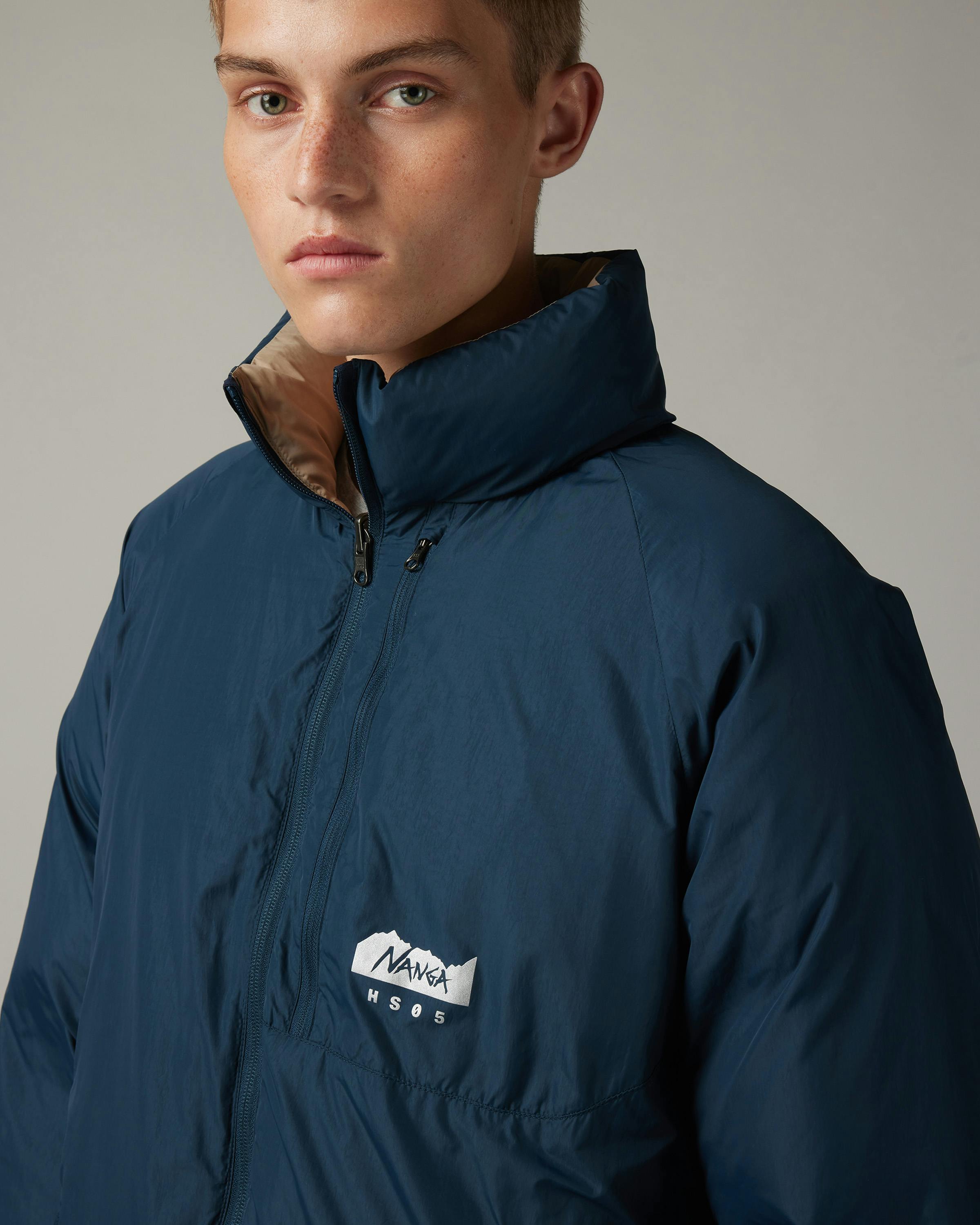 NANGA x Highsnobiety HS05 – Reversible Down Jacket Navy/Beige - Down Jackets - Navy/Beige - Image 6