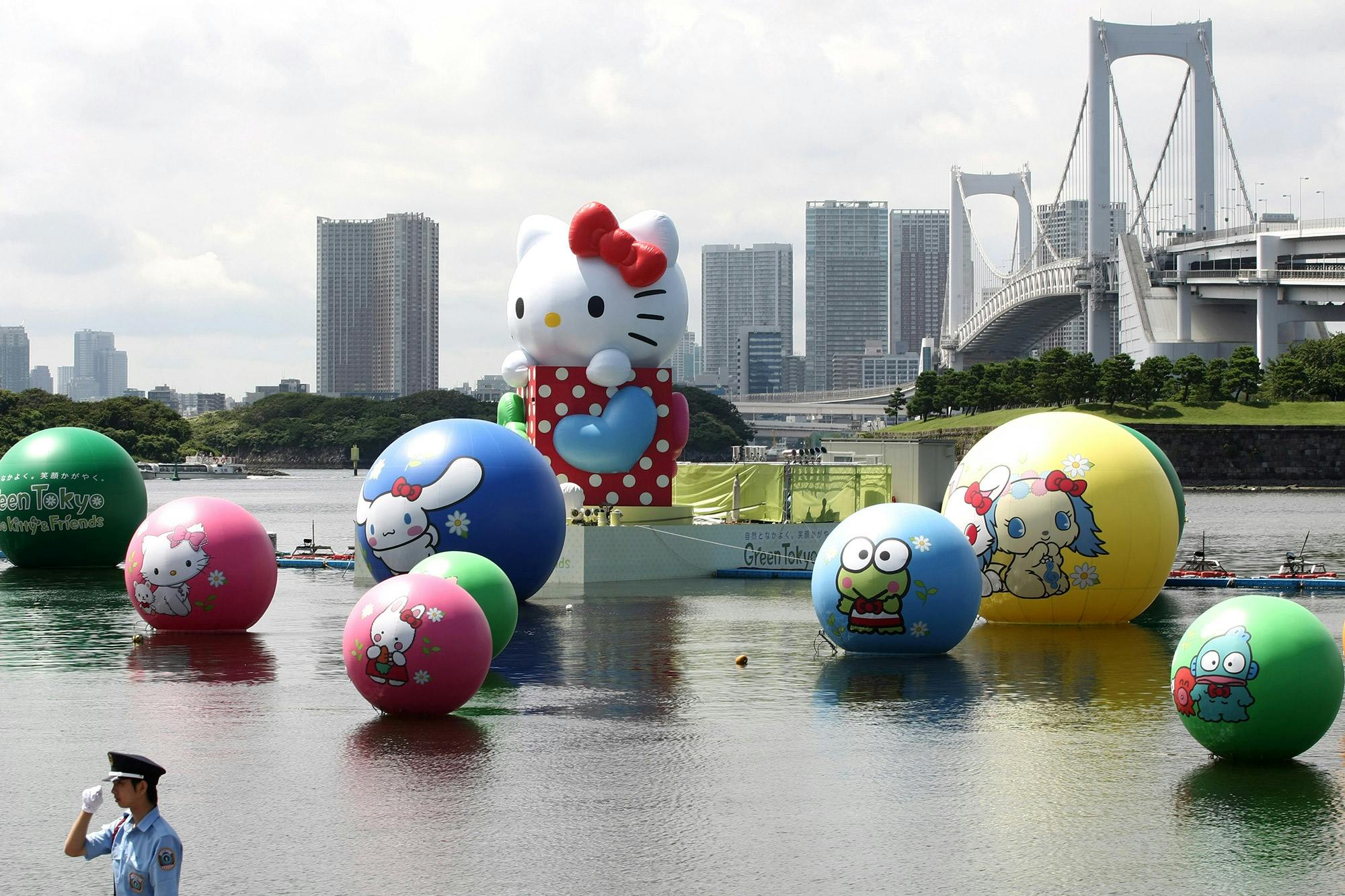 A 26-foot-tall Hello Kitty statue erected near Tokyo’s Odaiba island in 2010.