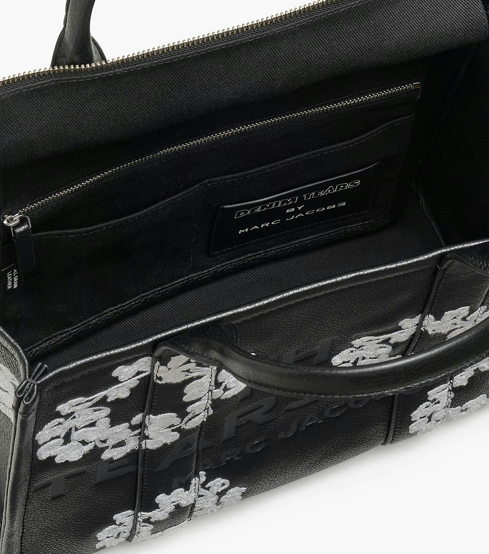 Black Marc Jacobs tote bag with Denim tears flowering