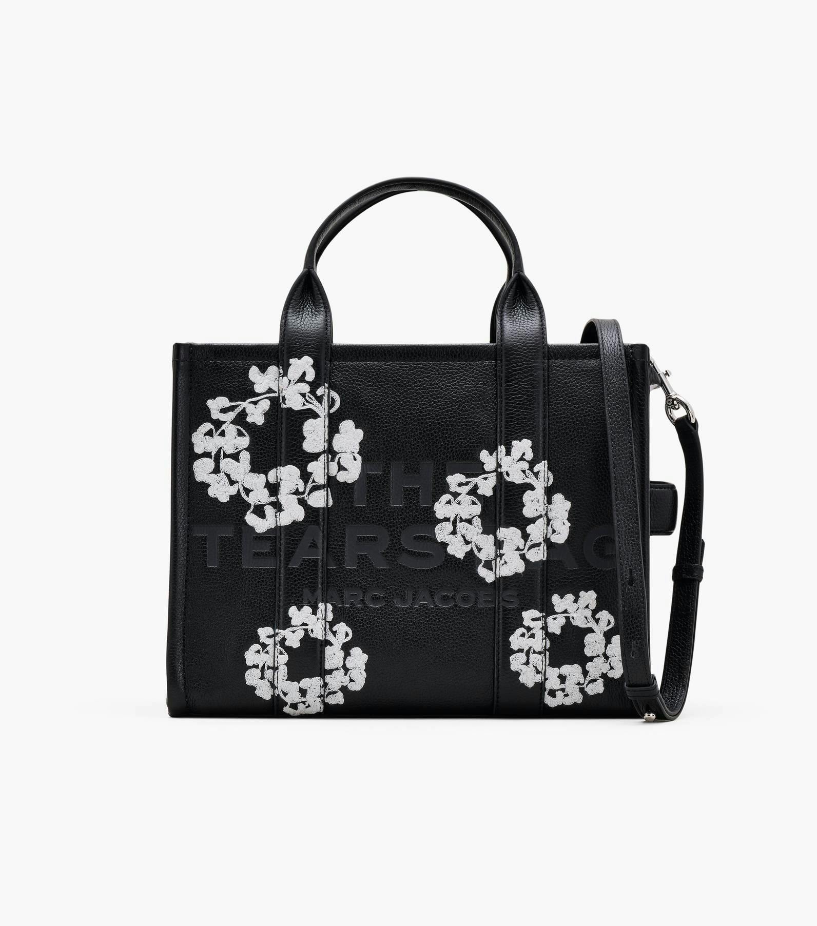 Black Marc Jacobs tote bag with Denim tears flowering