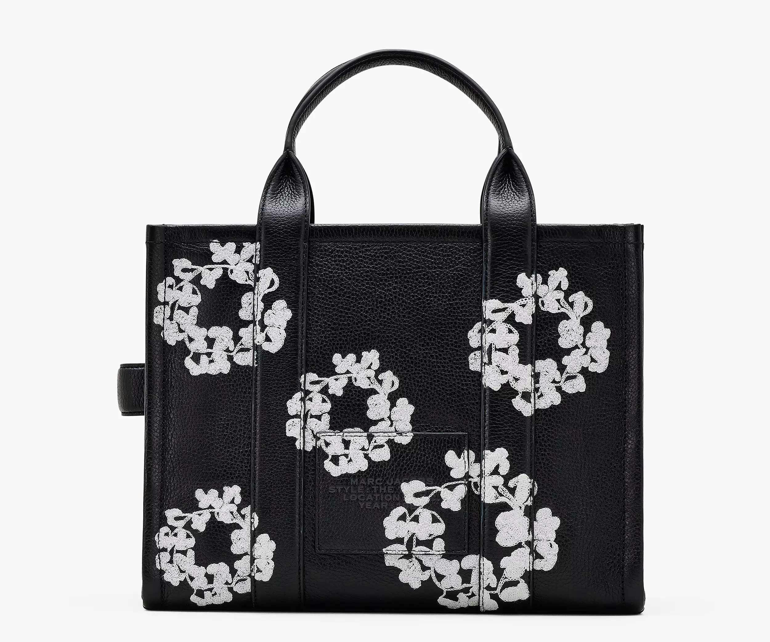 Black Marc Jacobs tote bag with Denim tears flowering