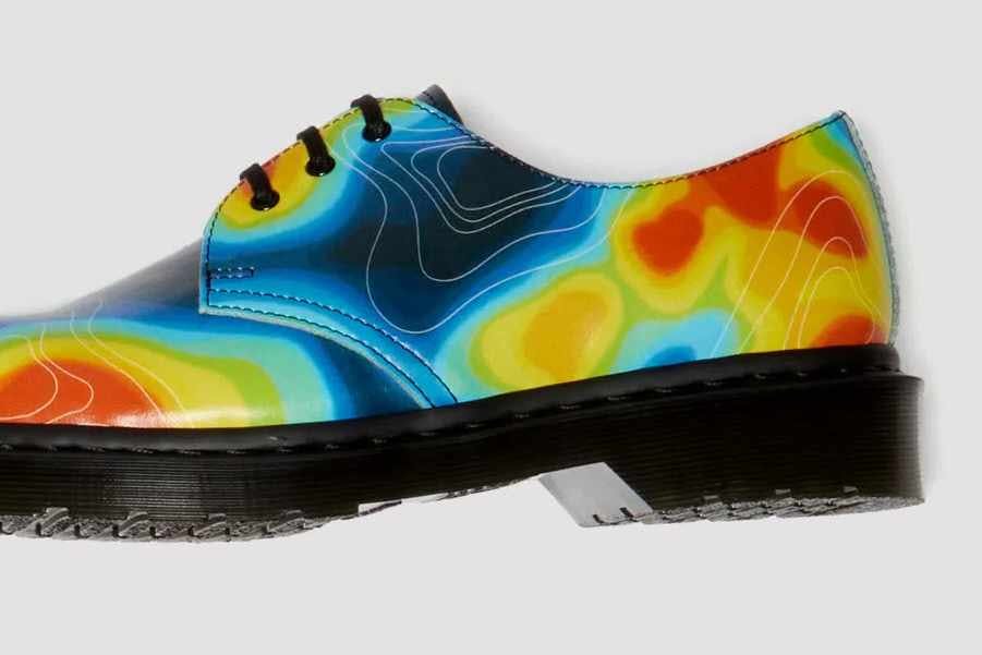 dr martens tie dye shoe