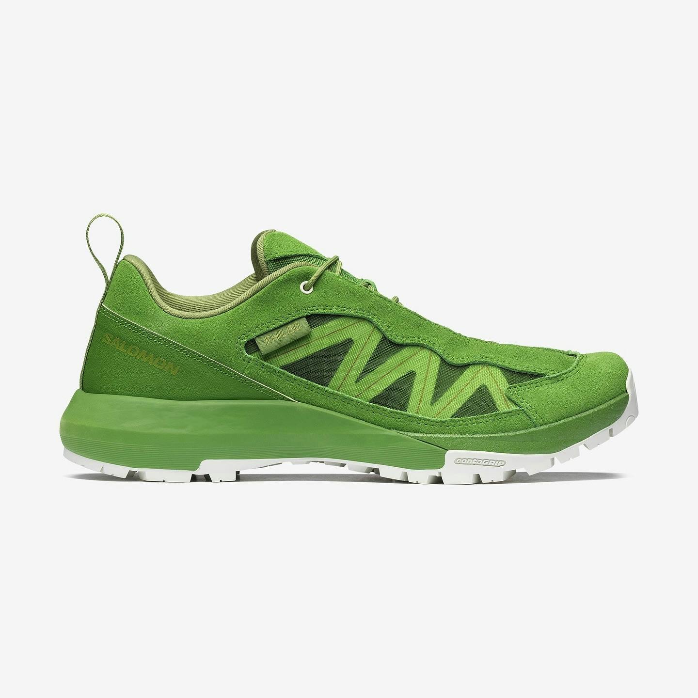 salomon phileo sneaker in green and black colorways