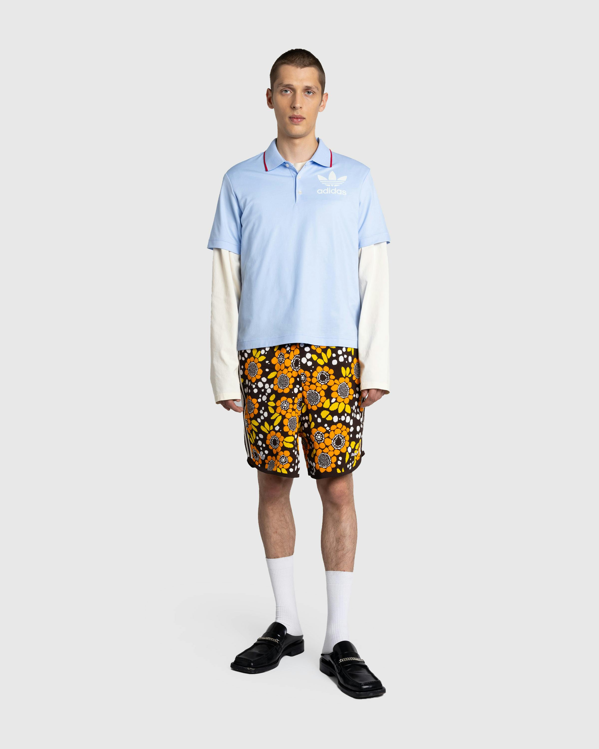 Adidas x Wales Bonner – S/S Polo Glow Blue - Polos - Blue - Image 3