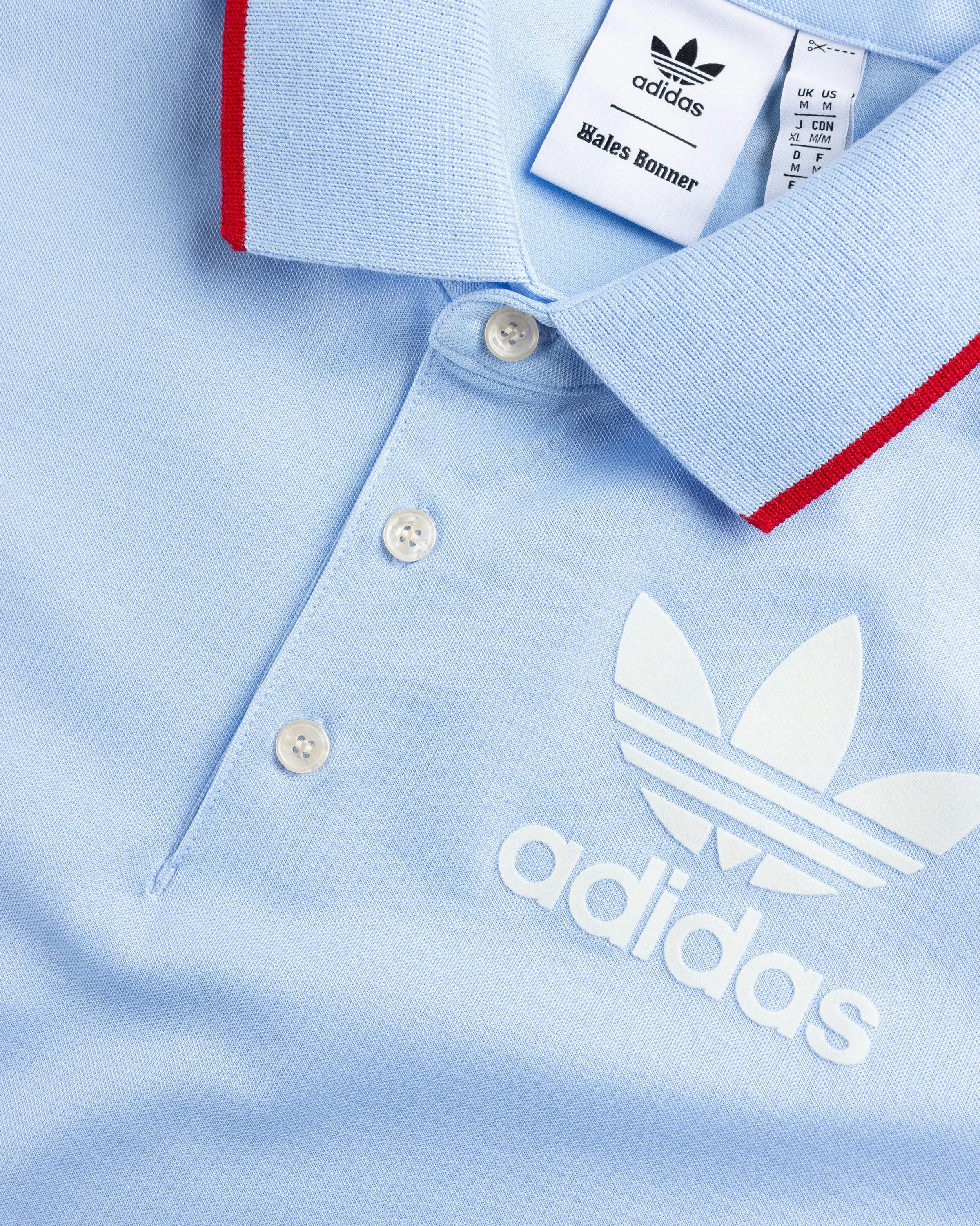 Adidas x Wales Bonner – S/S Polo Glow Blue - Polos - Blue - Image 5