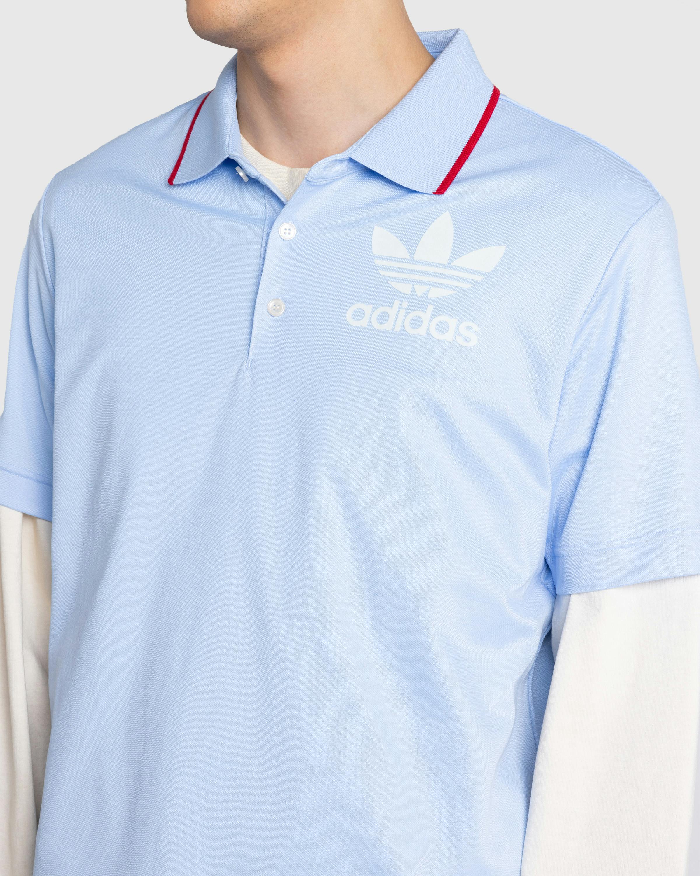 Adidas x Wales Bonner – S/S Polo Glow Blue - Polos - Blue - Image 7