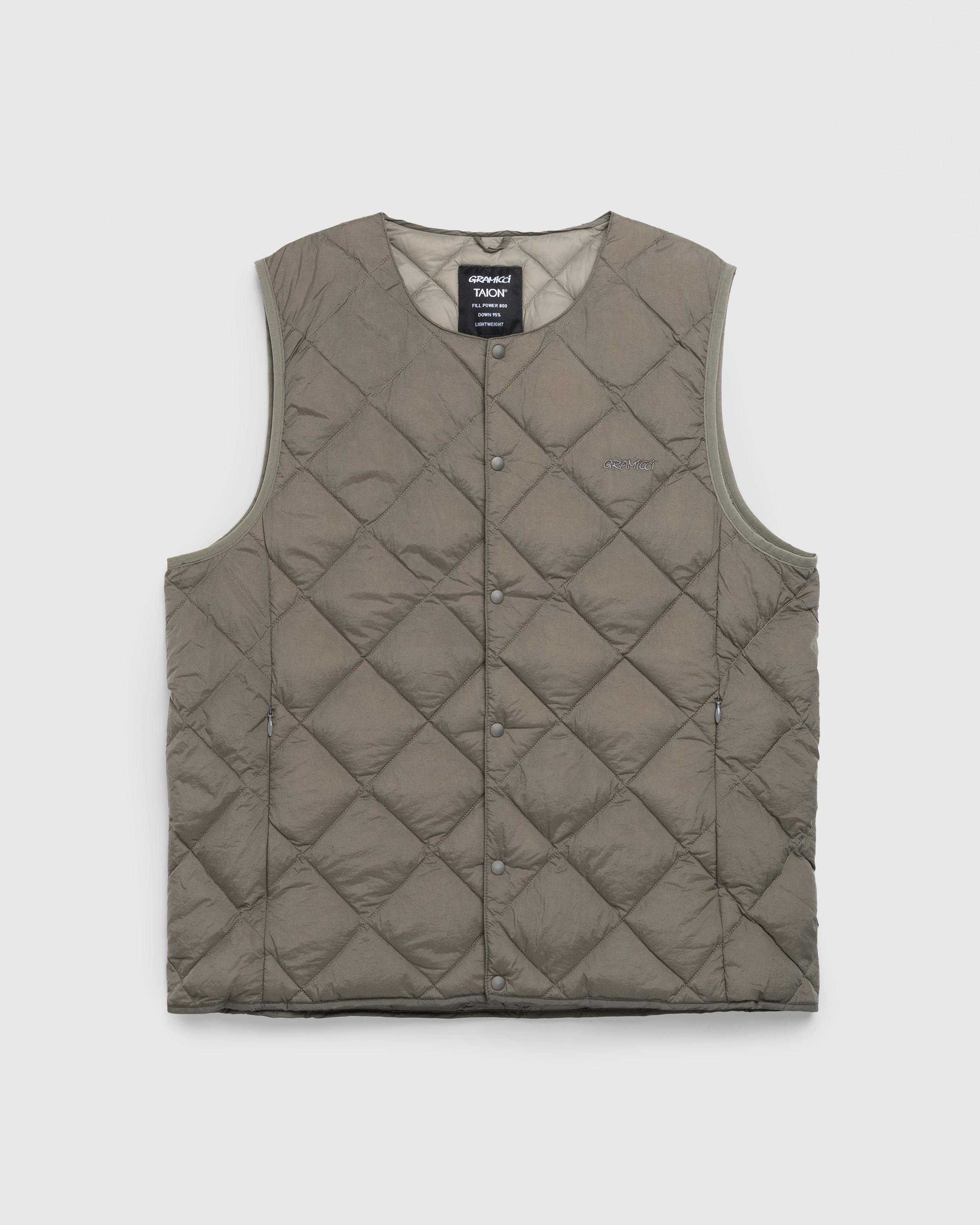 Gramicci – Inner Down Vest Stone Grey - Vests - Grey - Image 1