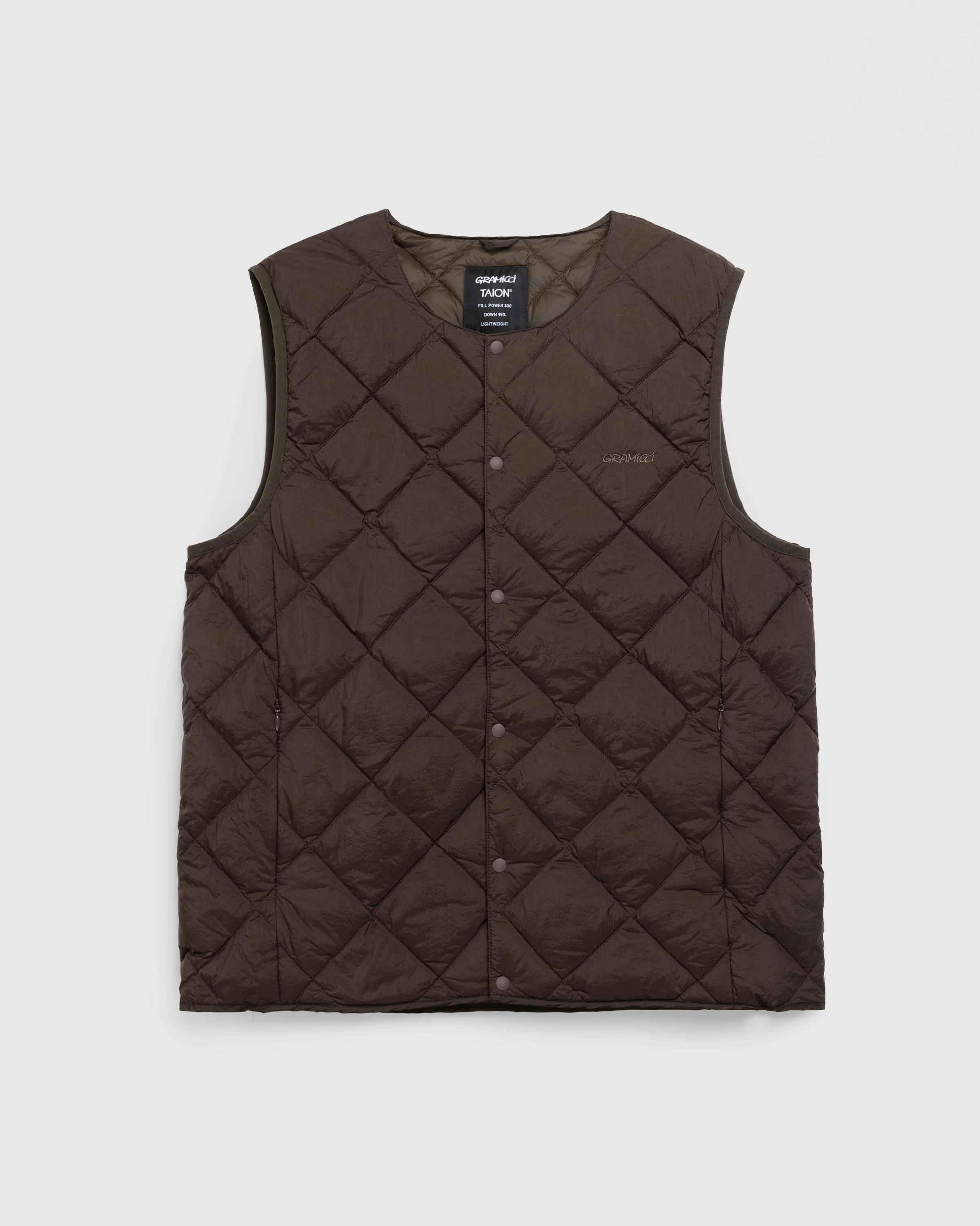 Gramicci – Inner Down Vest Dark Brown - Vests - Brown - Image 1