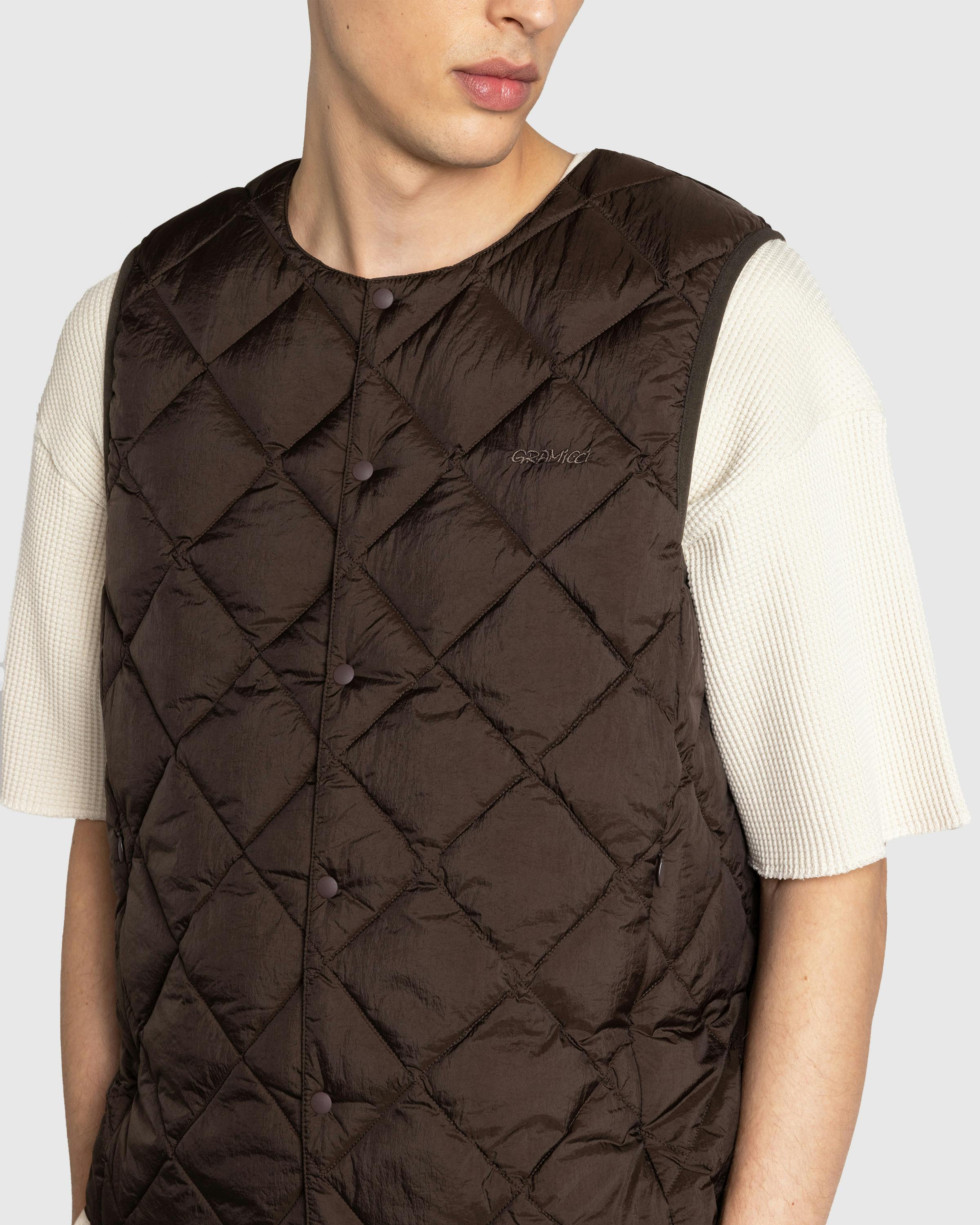 Gramicci – Inner Down Vest Dark Brown - Vests - Brown - Image 5