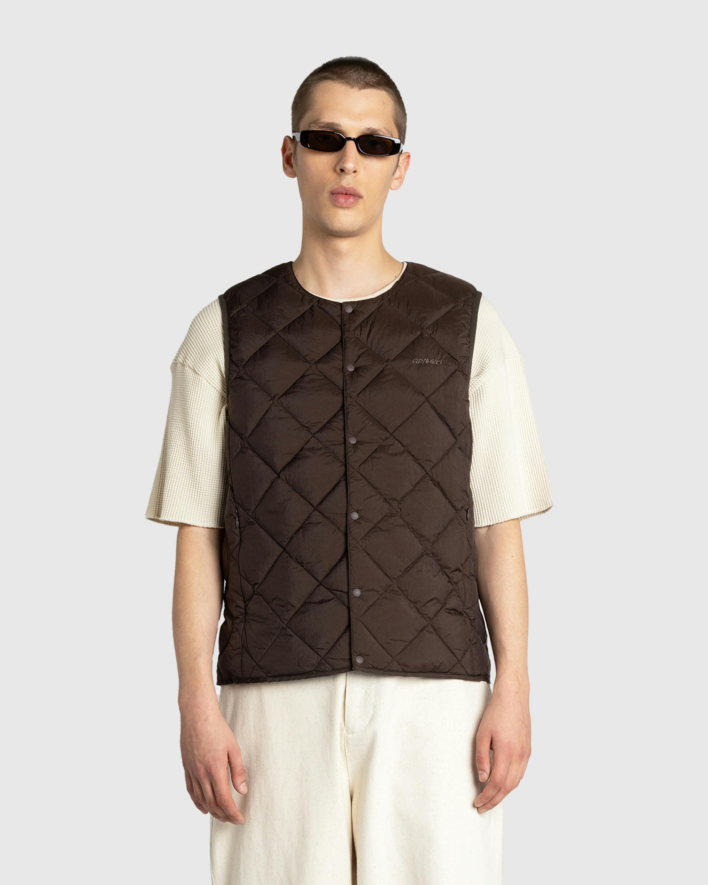 Gramicci – Inner Down Vest Dark Brown - Vests - Brown - Image 2