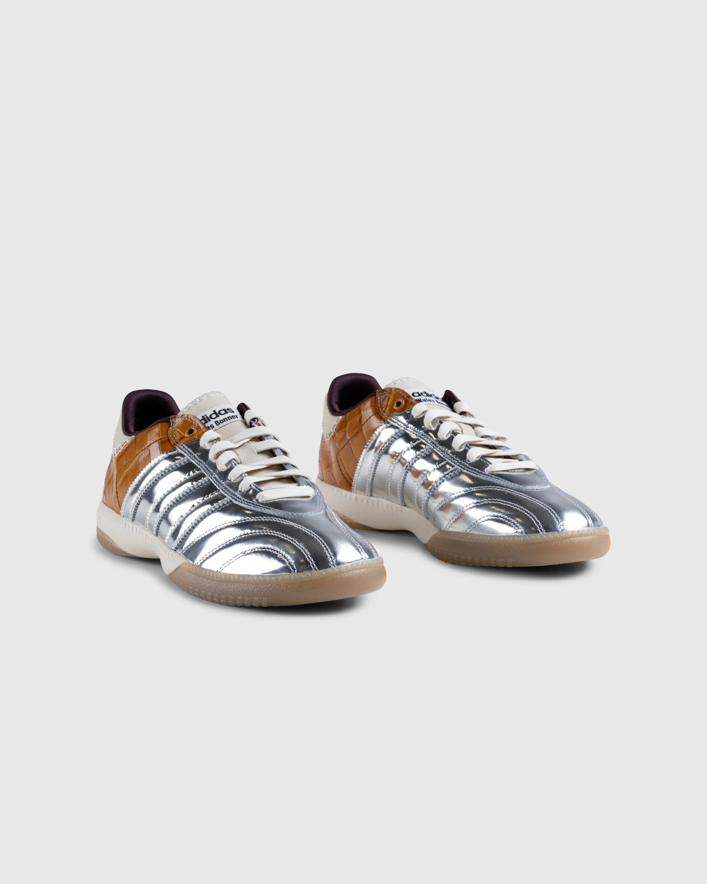 Adidas x Wales Bonner – Samba Metallic Silver/Brown/White - Low Top Sneakers - Silver - Image 3