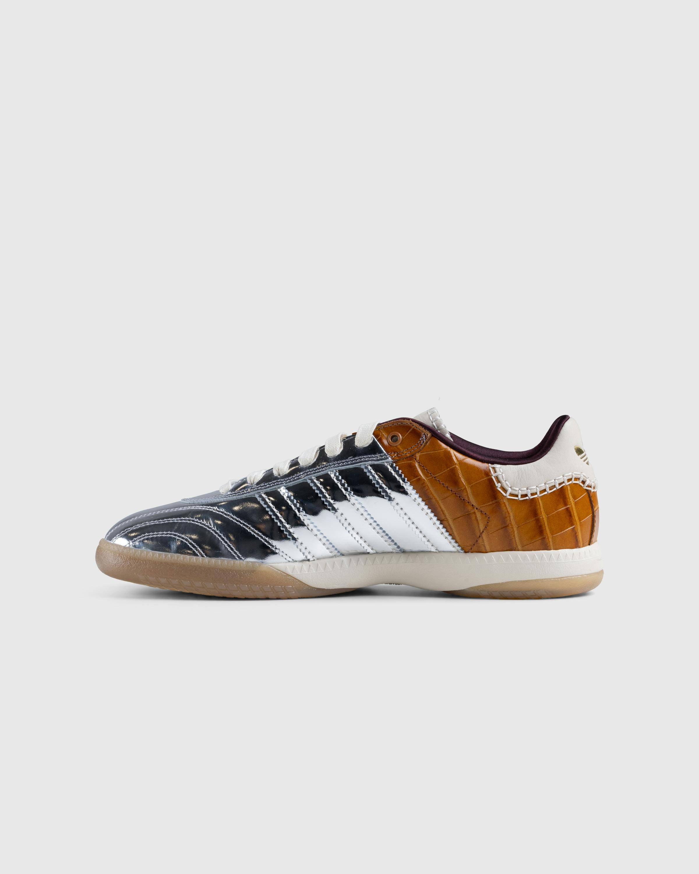 Adidas x Wales Bonner – Samba Metallic Silver/Brown/White - Low Top Sneakers - Silver - Image 2