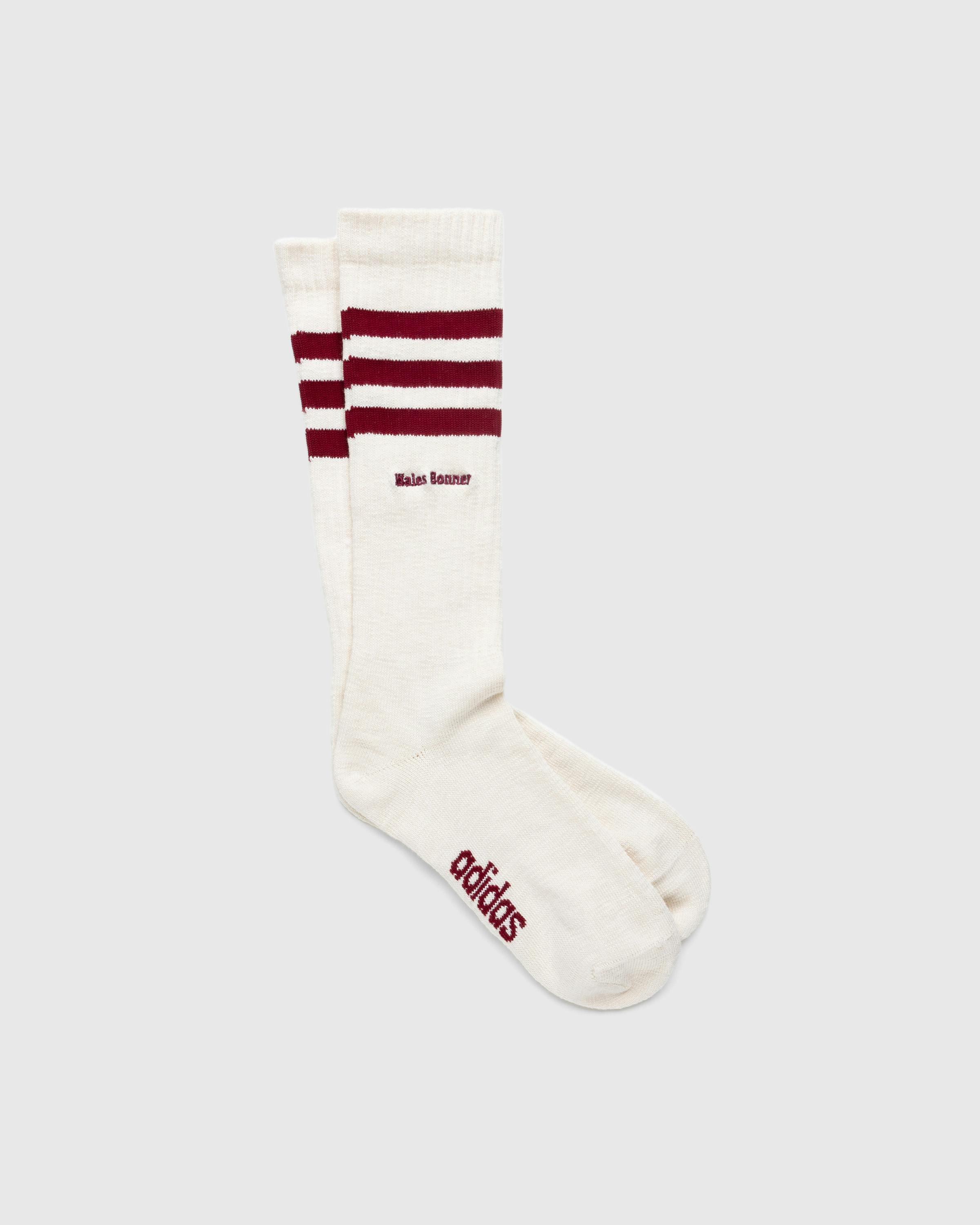 Adidas x Wales Bonner – Three Stripes Sock Burgundy/White - Ankle - Multi - Image 2