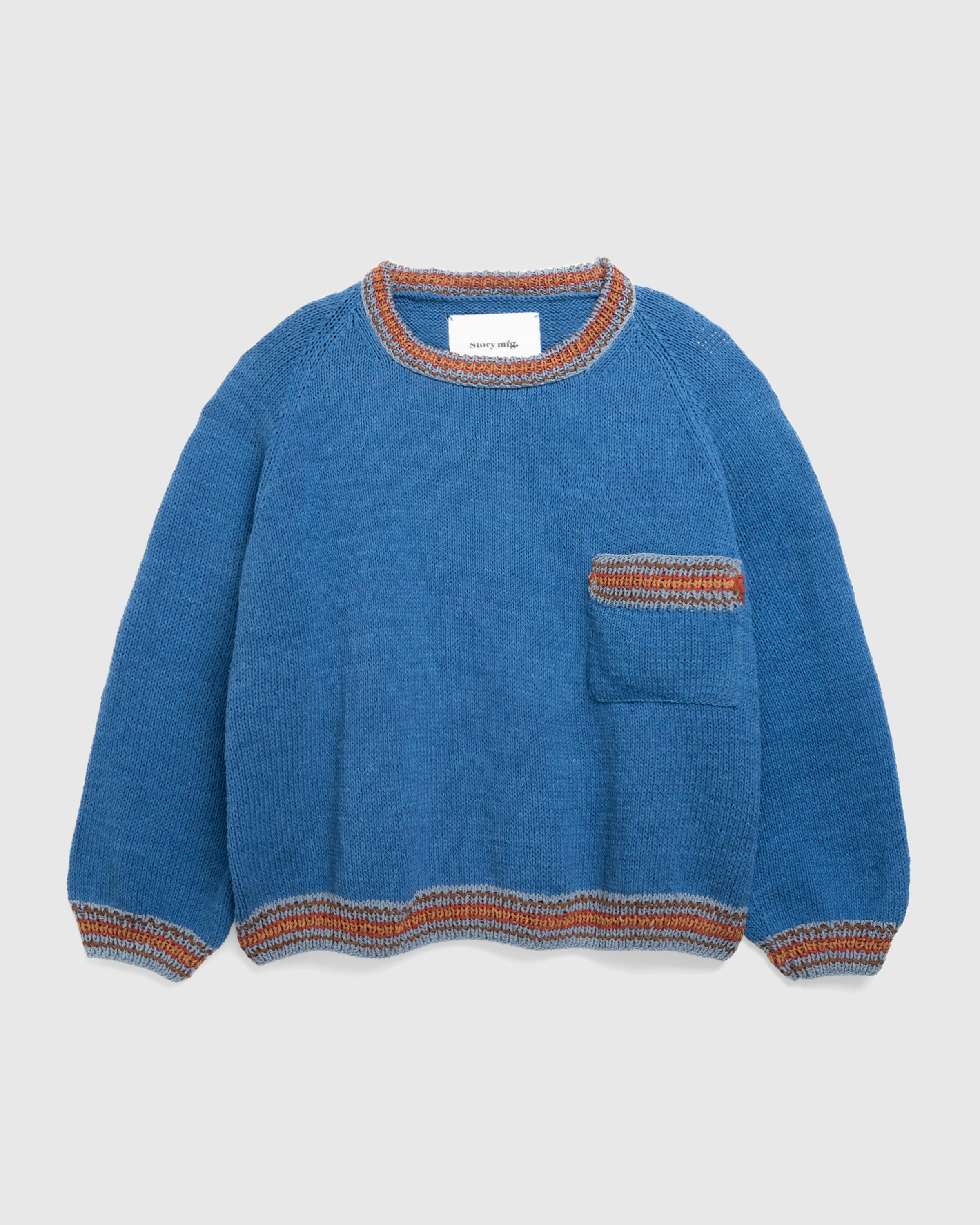 Story mfg. – Bulb Jumper Indigo - Crewnecks - Blue - Image 1