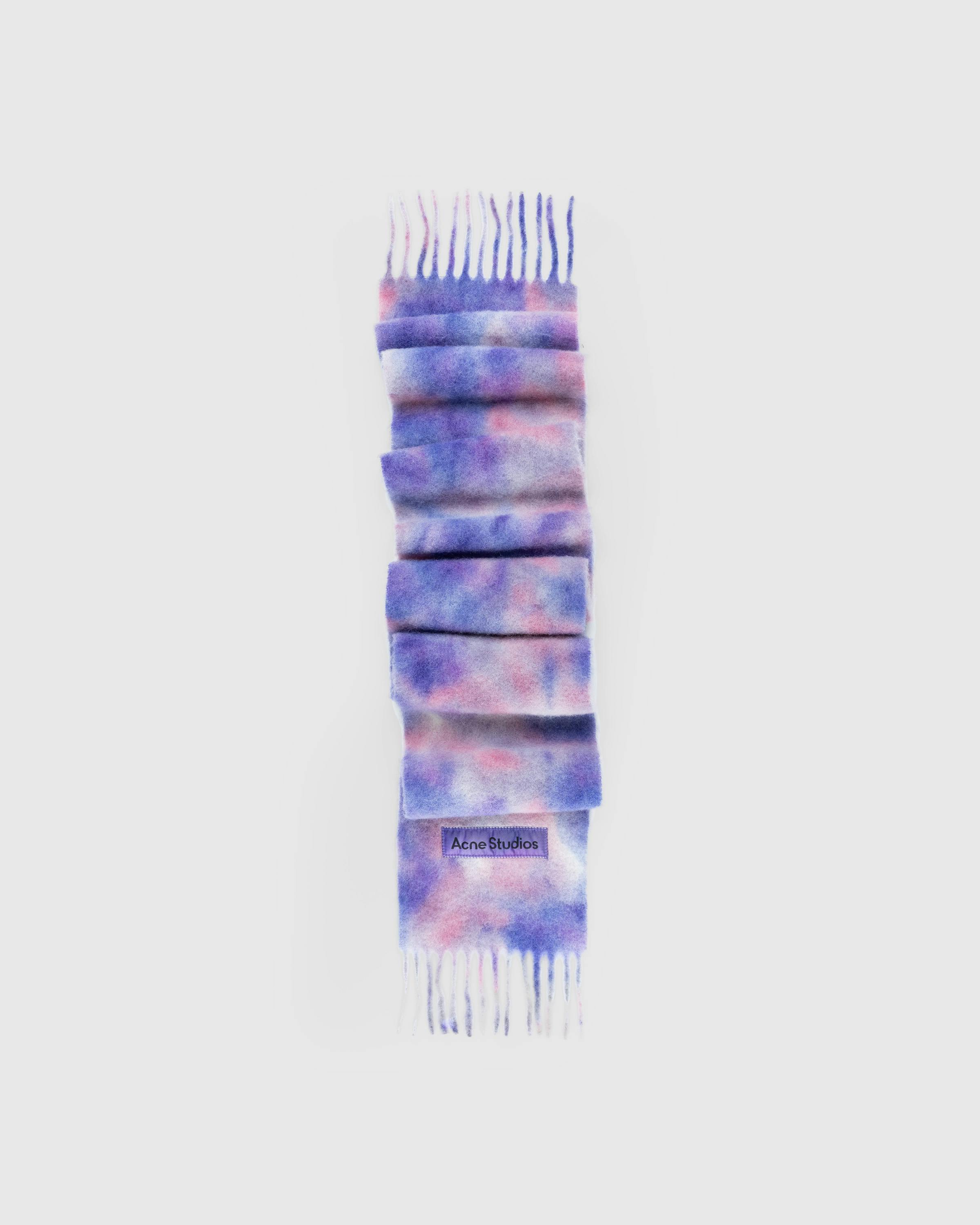 Acne Studios – Tie-Dye Alpaca Wool Scarf Lilac - Knits - Purple - Image 1