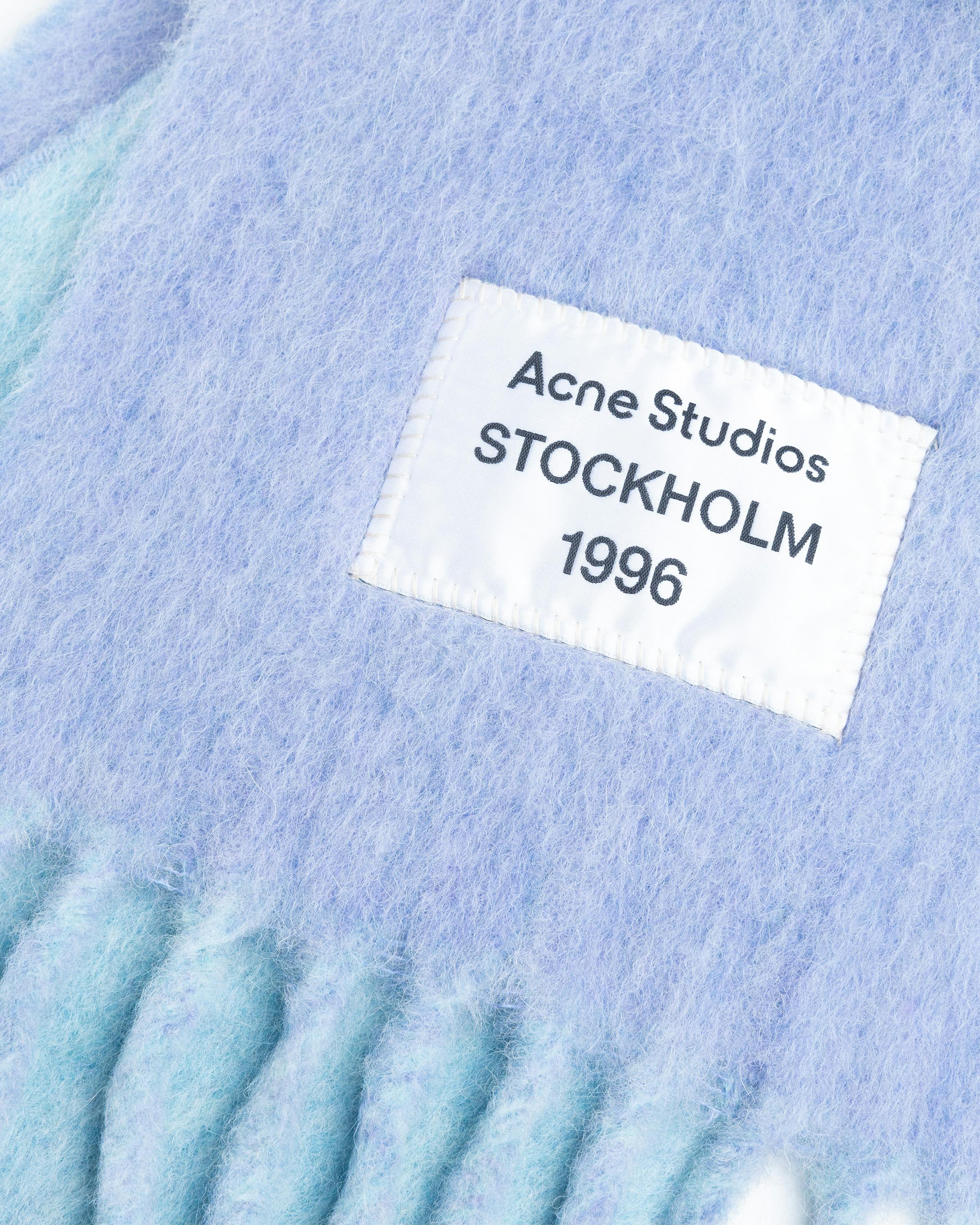 Acne Studios – Fringed Scarf Blue/Light Blue - Knits - Blue - Image 3