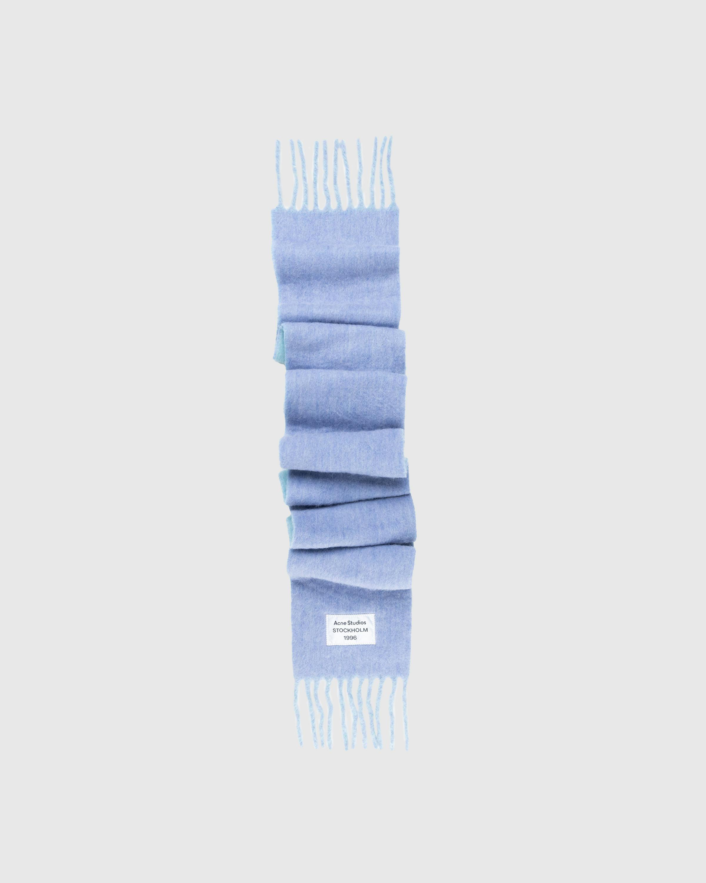 Acne Studios – Fringed Scarf Blue/Light Blue - Knits - Blue - Image 1