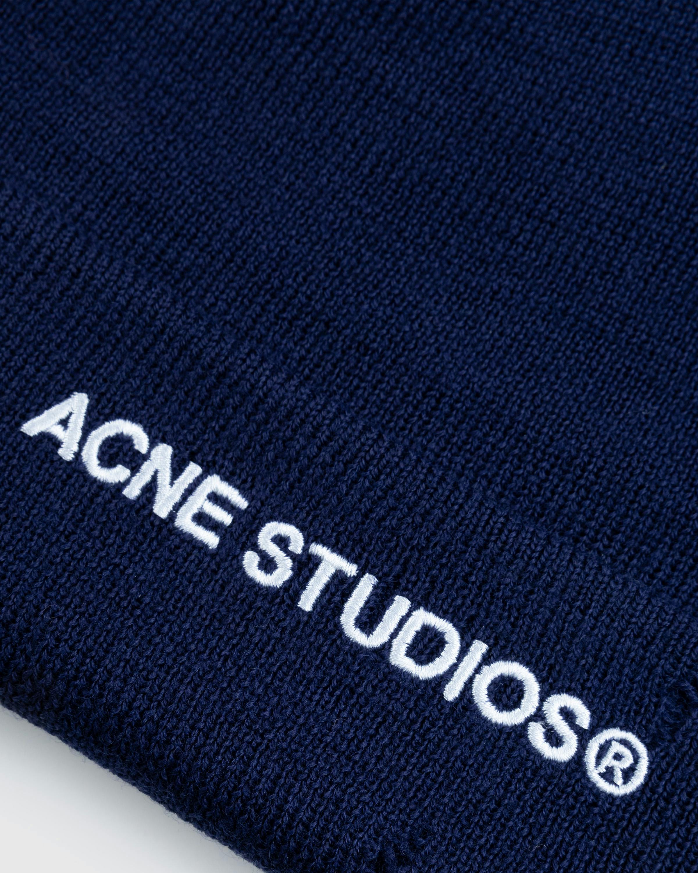 Acne Studios – Logo Beanie Navy - Caps - Blue - Image 3