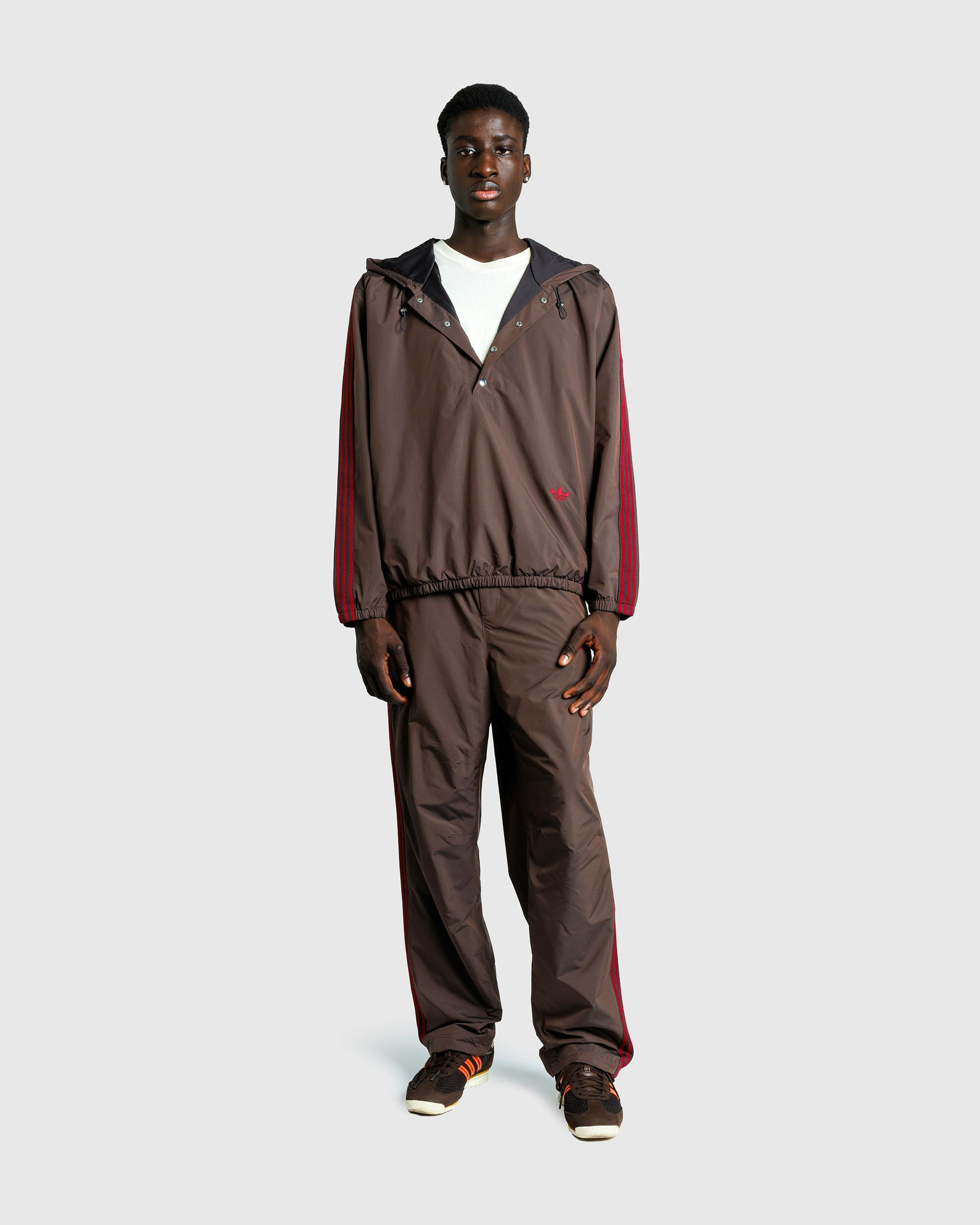 adidas x Wales Bonner – Nylon Anorak Brown - Windbreakers - Brown - Image 3