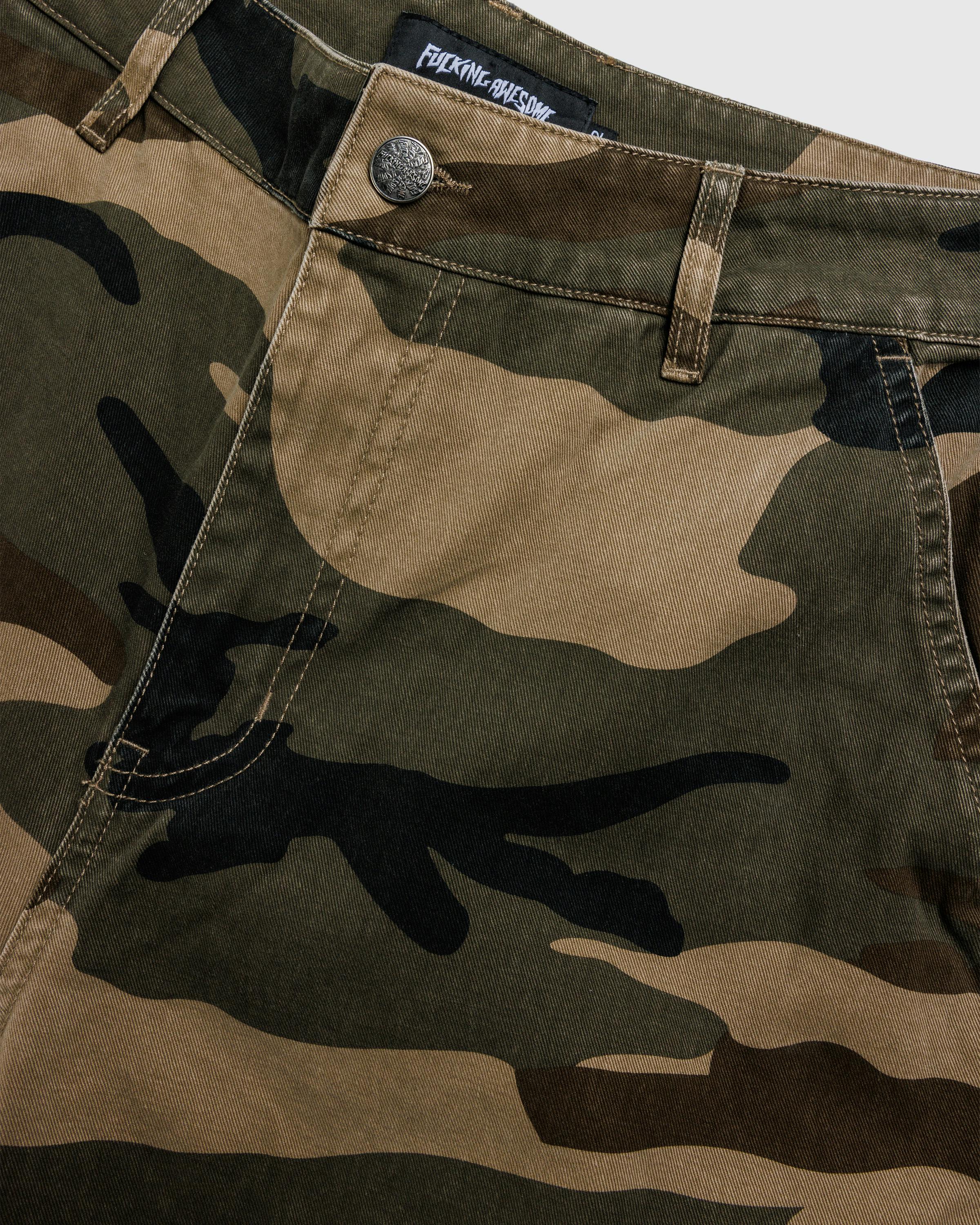 Fucking Awesome – Baggy Cargo Pant Washed Camo - Cargo Pants - Green - Image 3