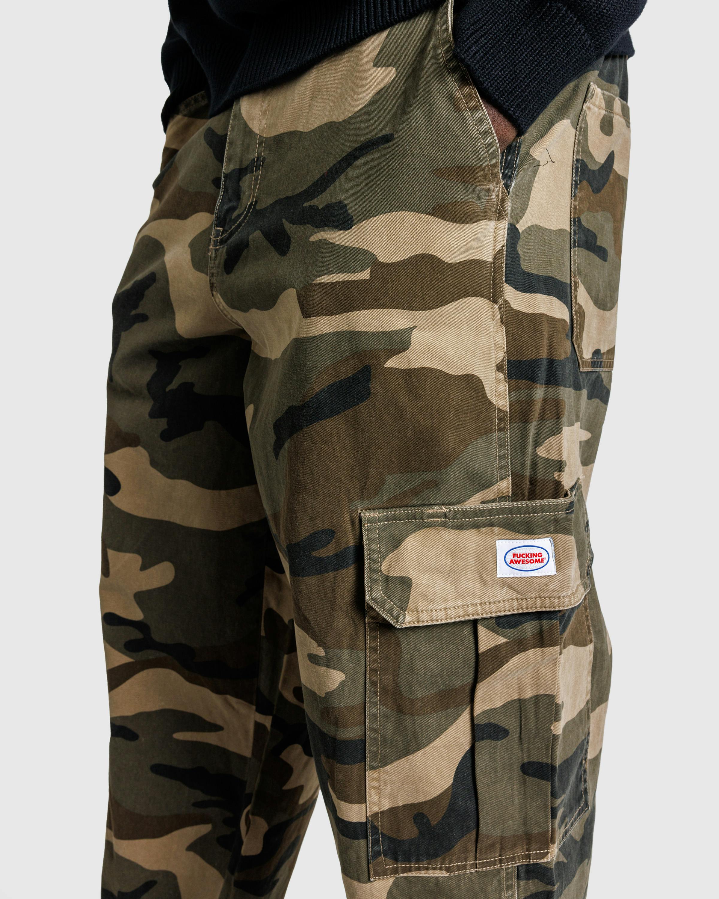 Fucking Awesome – Baggy Cargo Pant Washed Camo - Cargo Pants - Green - Image 4