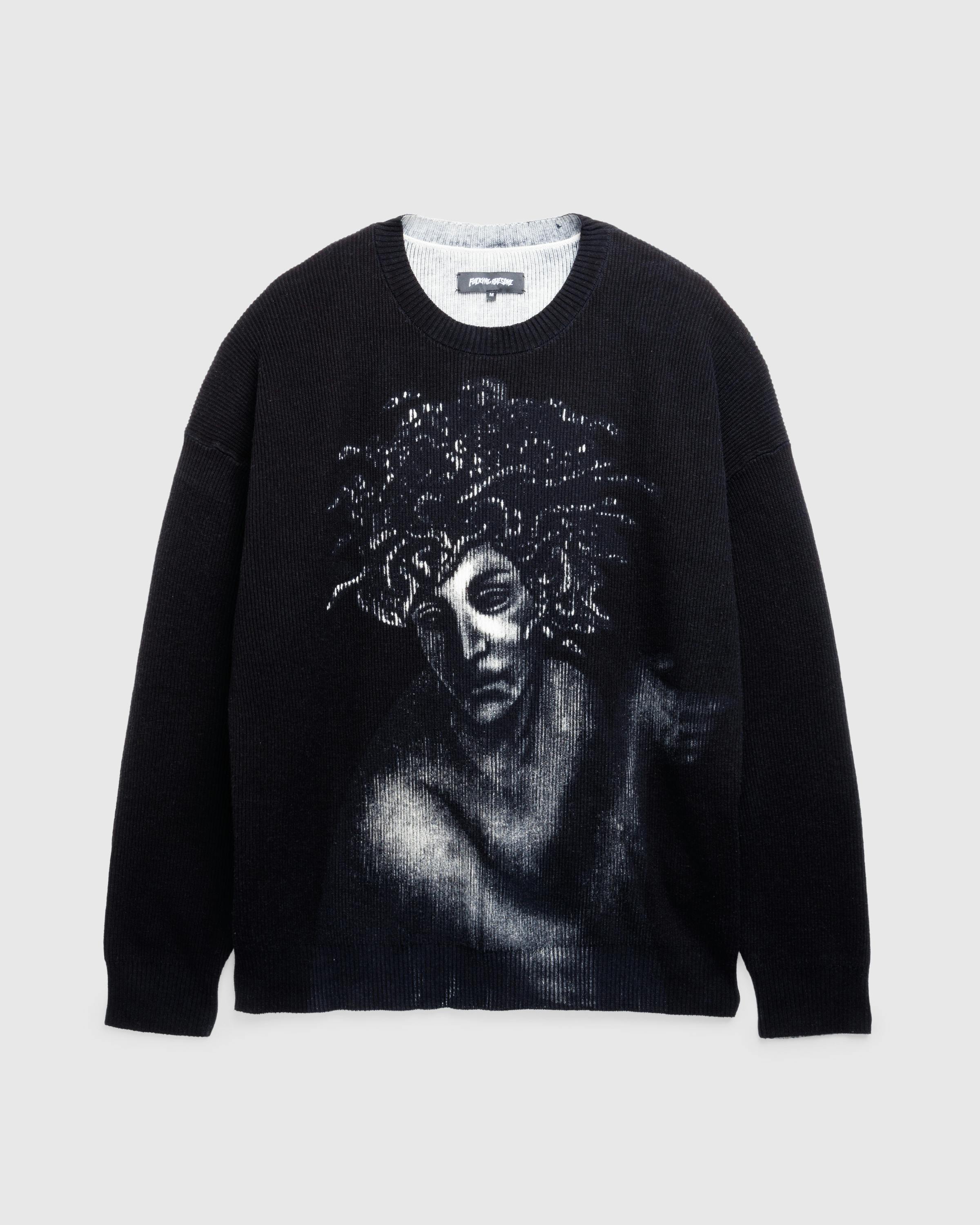 Fucking Awesome – Medusa Sweater Black/Off-White - Crewnecks - Black - Image 1