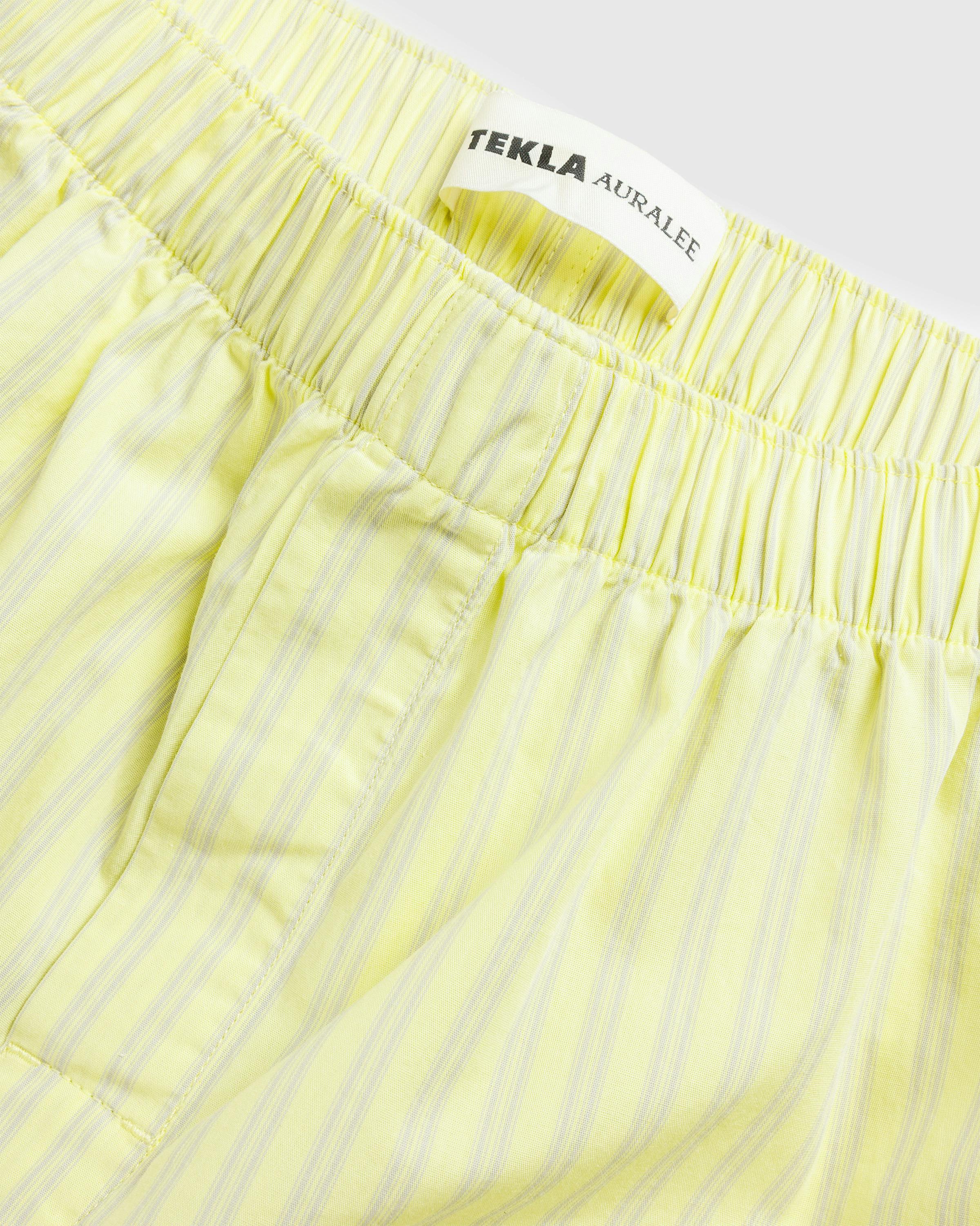 Tekla x Auralee – Boxer Shorts Light Moss Stripes - Pyjamas - Image 7