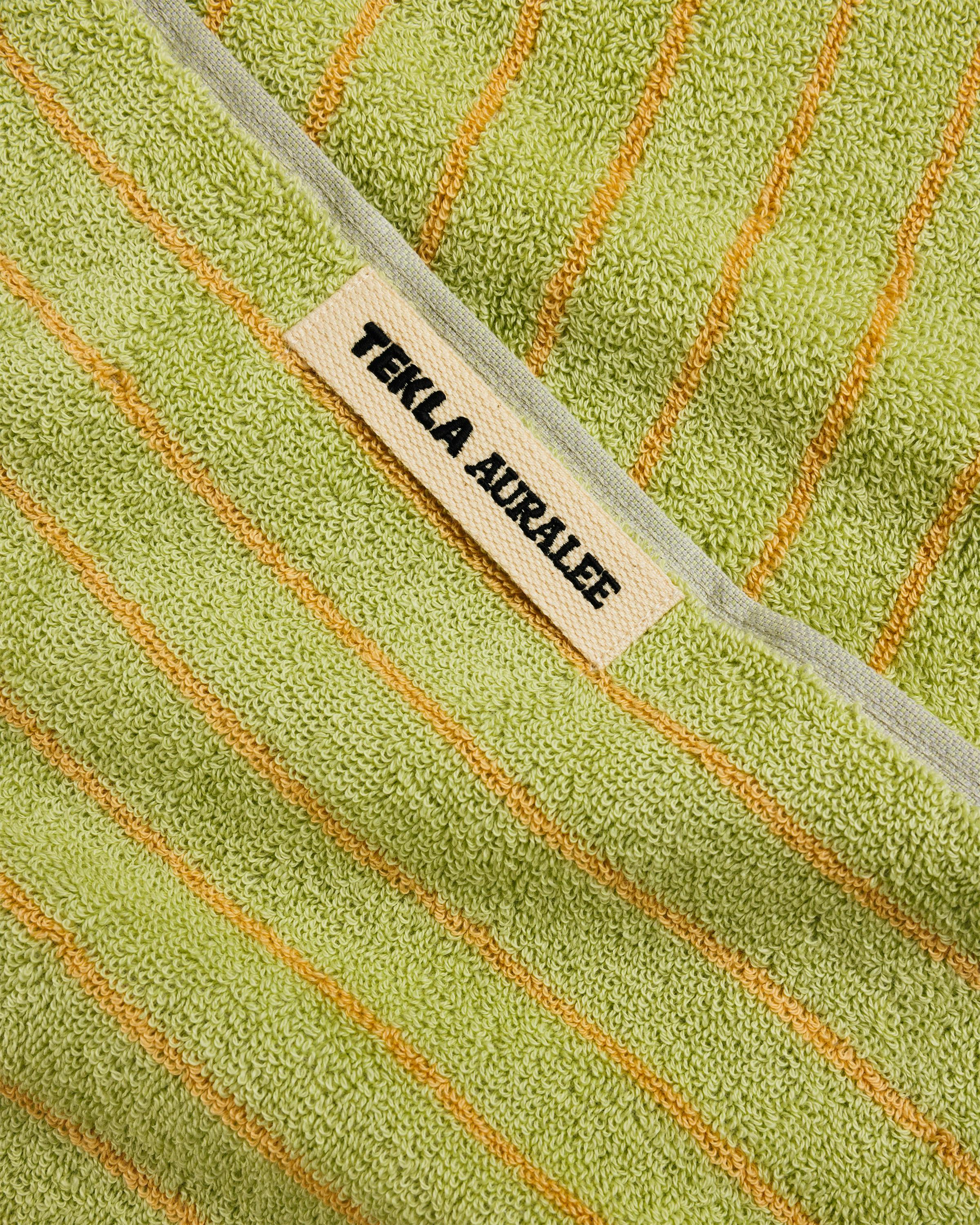 Tekla x Auralee – Hand Towel Light Moss Stripes - Towels - Image 4