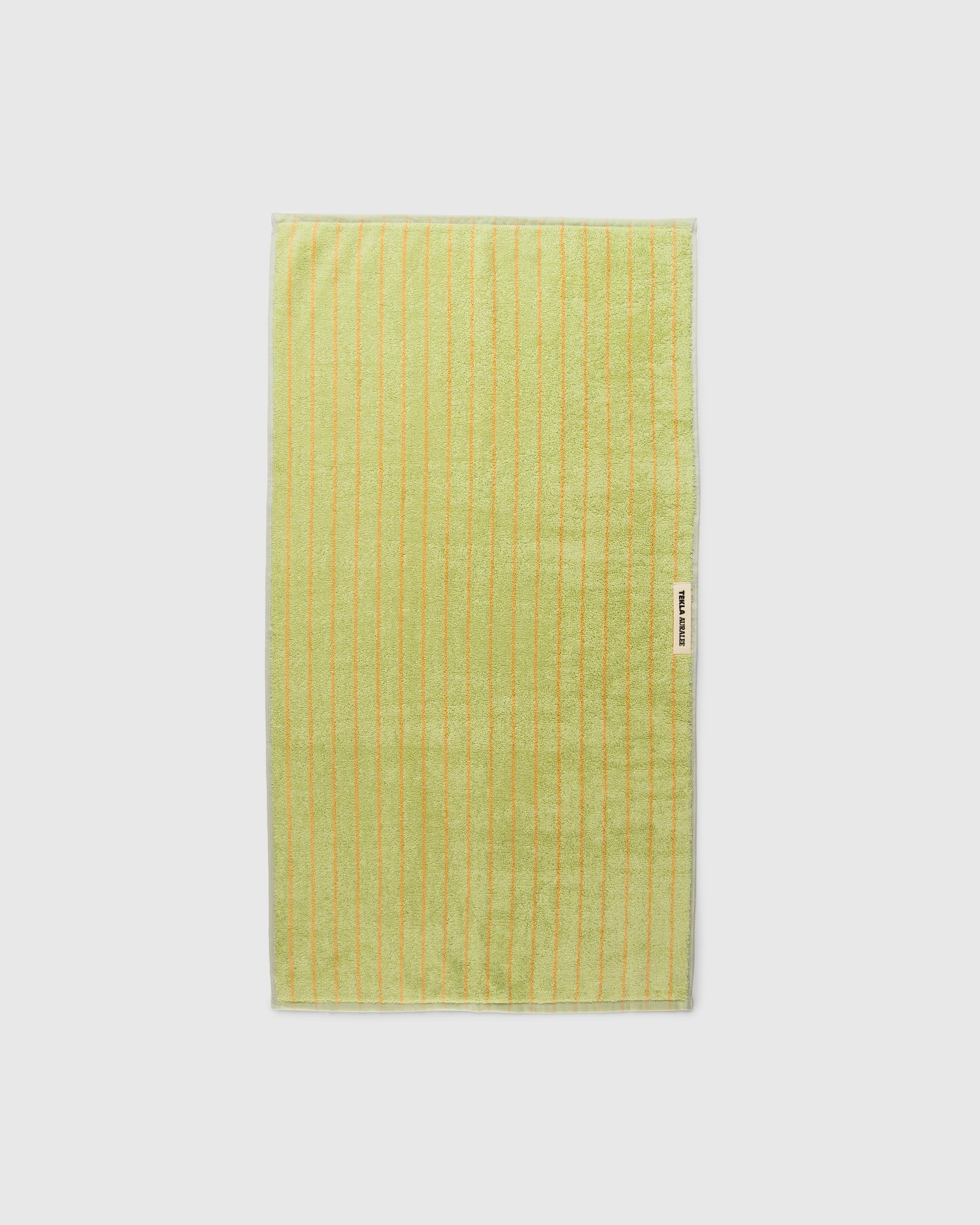 Tekla x Auralee – Hand Towel Light Moss Stripes - Towels - Image 2