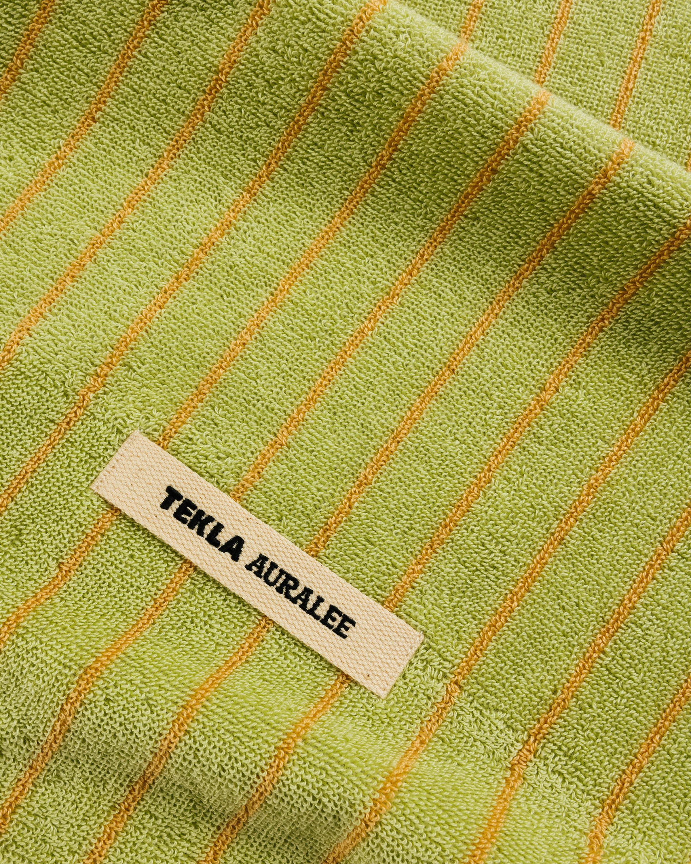 Tekla x Auralee – Onsen Towel Light Moss Stripes - Towels - Image 3