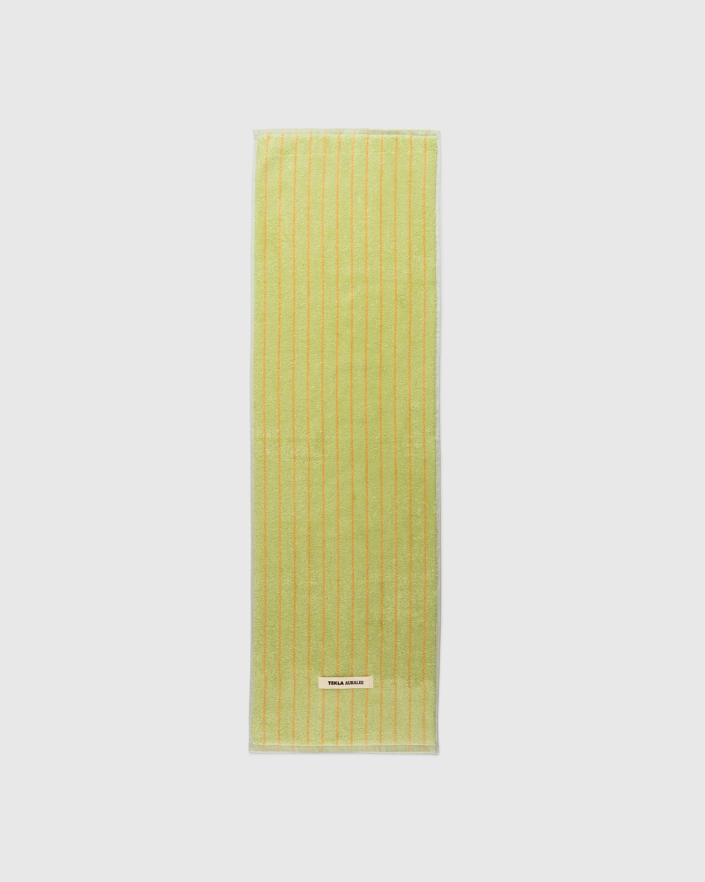 Tekla x Auralee – Onsen Towel Light Moss Stripes - Towels - Image 2