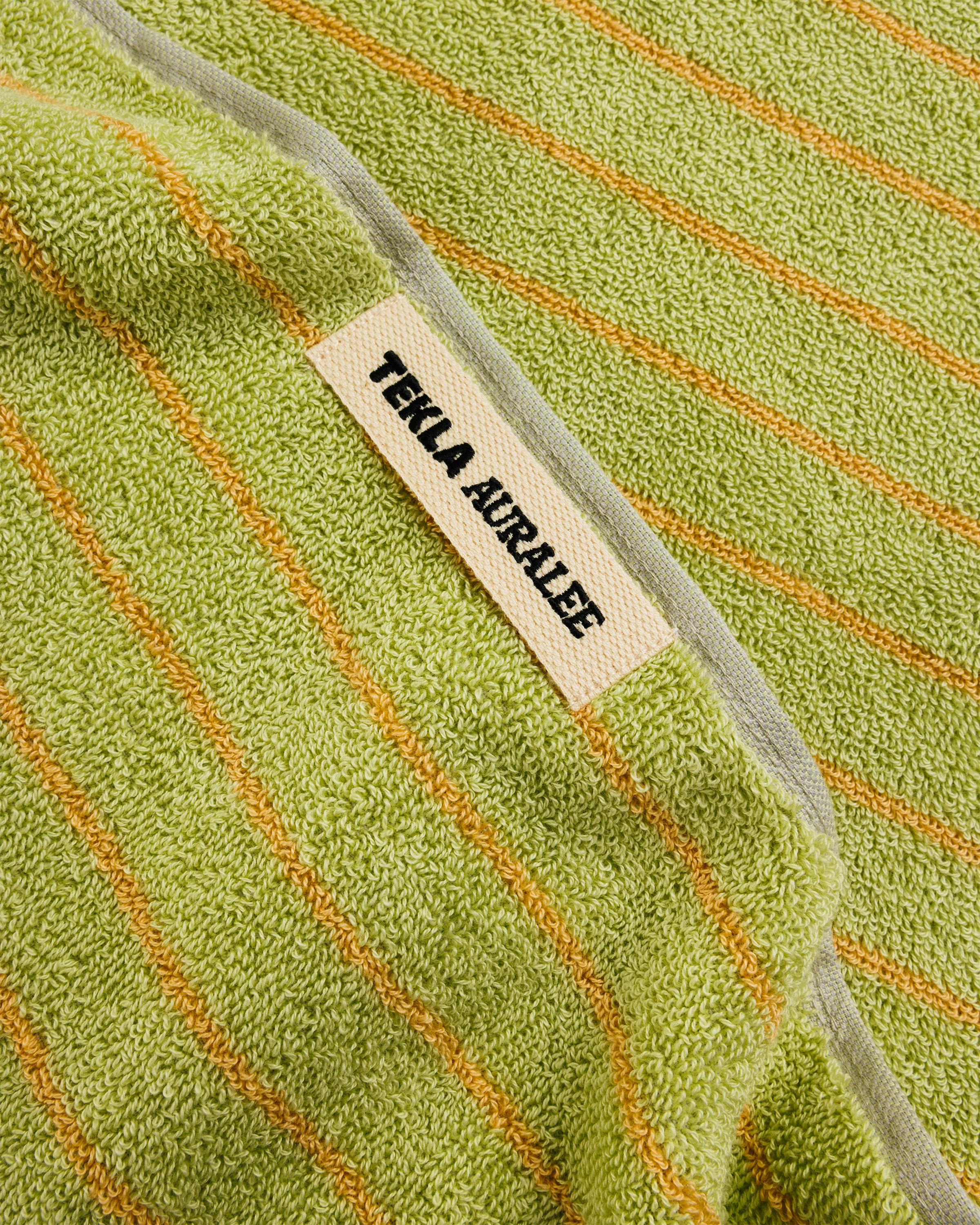 Tekla x Auralee – Wash Cloth Light Moss Stripes - Towels - Image 4