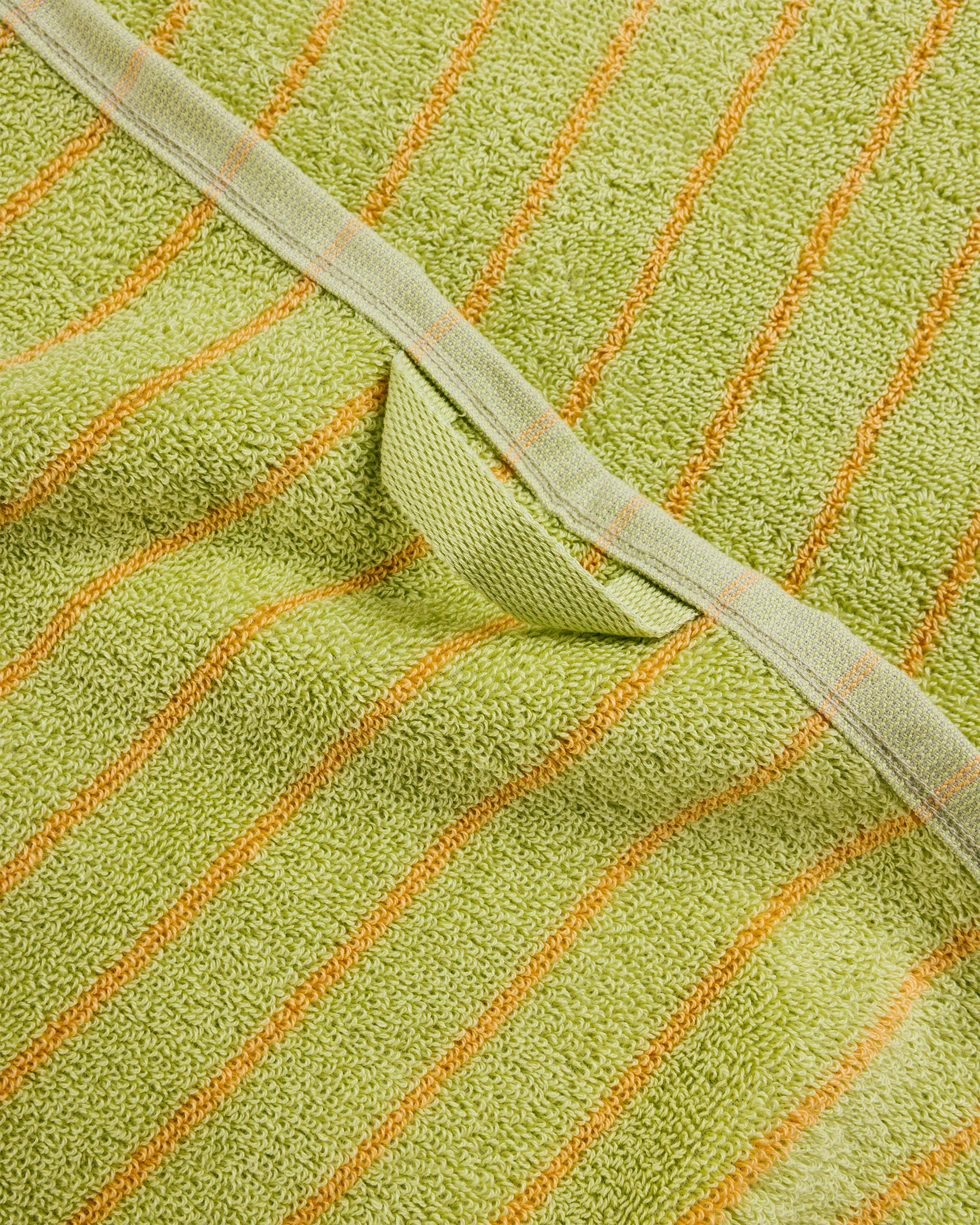 Tekla x Auralee – Wash Cloth Light Moss Stripes - Towels - Image 3