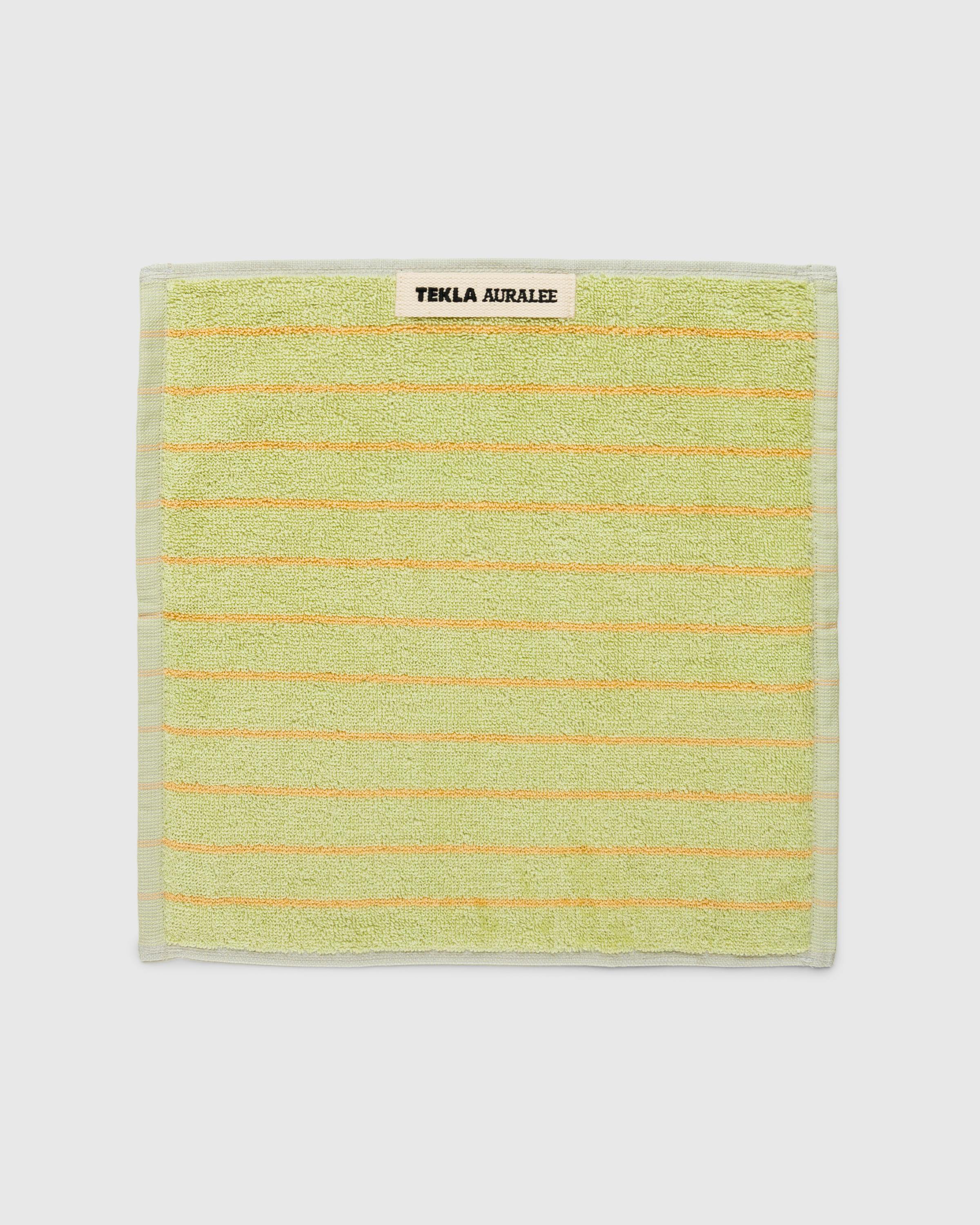 Tekla x Auralee – Wash Cloth Light Moss Stripes - Towels - Image 2