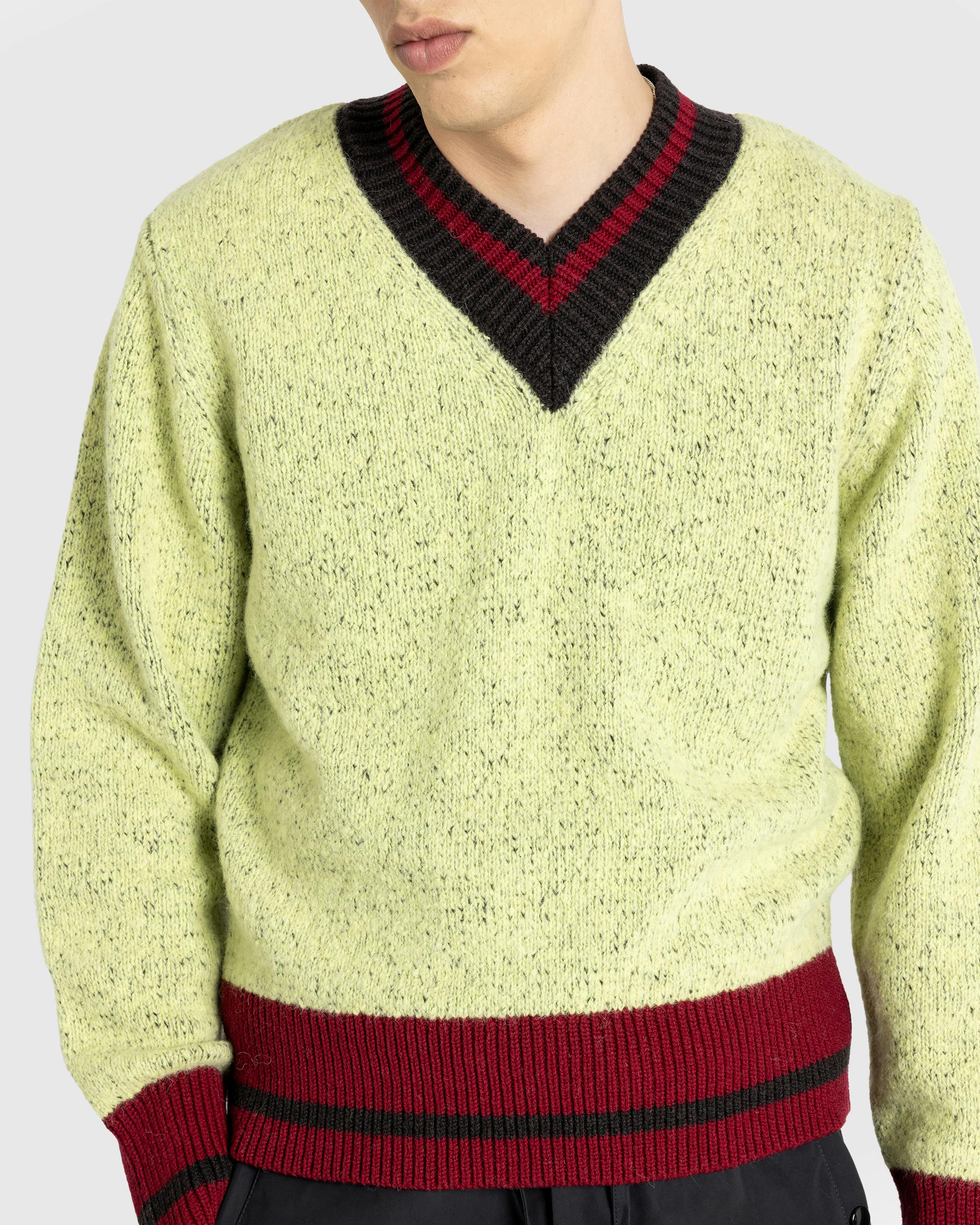 Dries van Noten – Moon Sweater Lime - V-Necks Knitwear - Green - Image 7