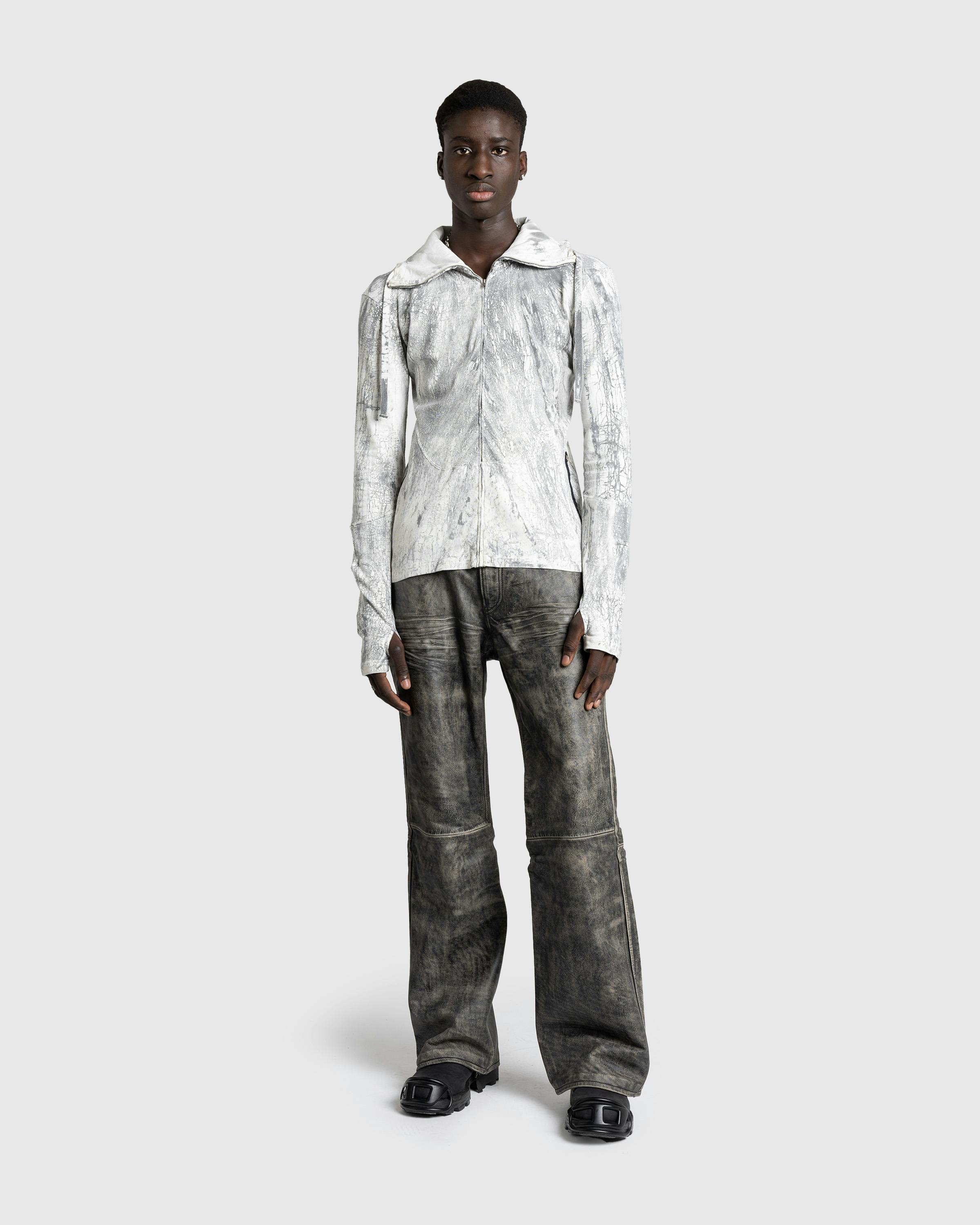 Acne Studios – Distressed Leather Pant Black - Leather Pants - Black - Image 3