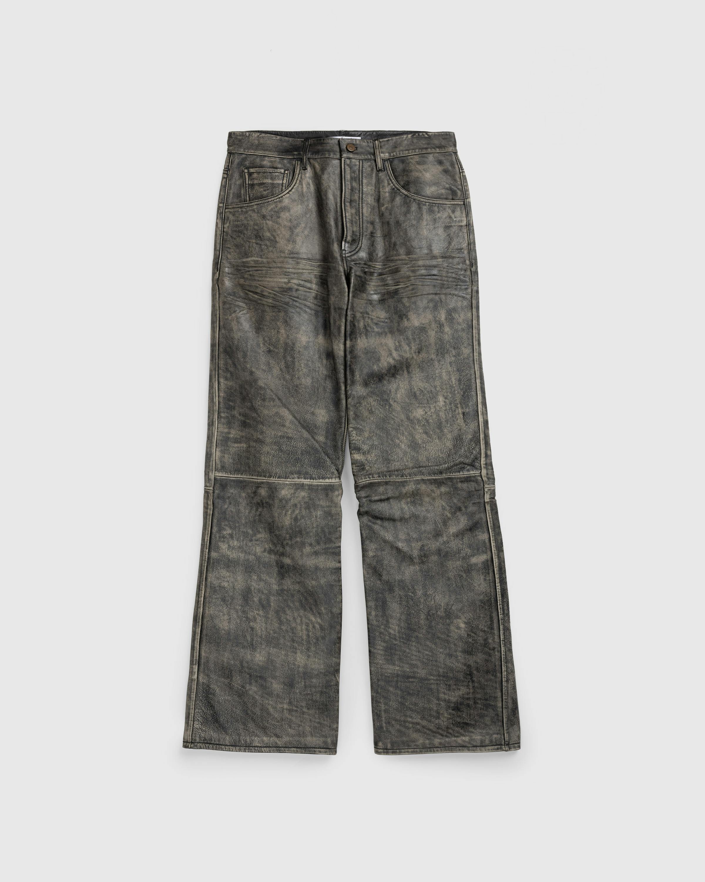 Acne Studios – Distressed Leather Pant Black - Leather Pants - Black - Image 1