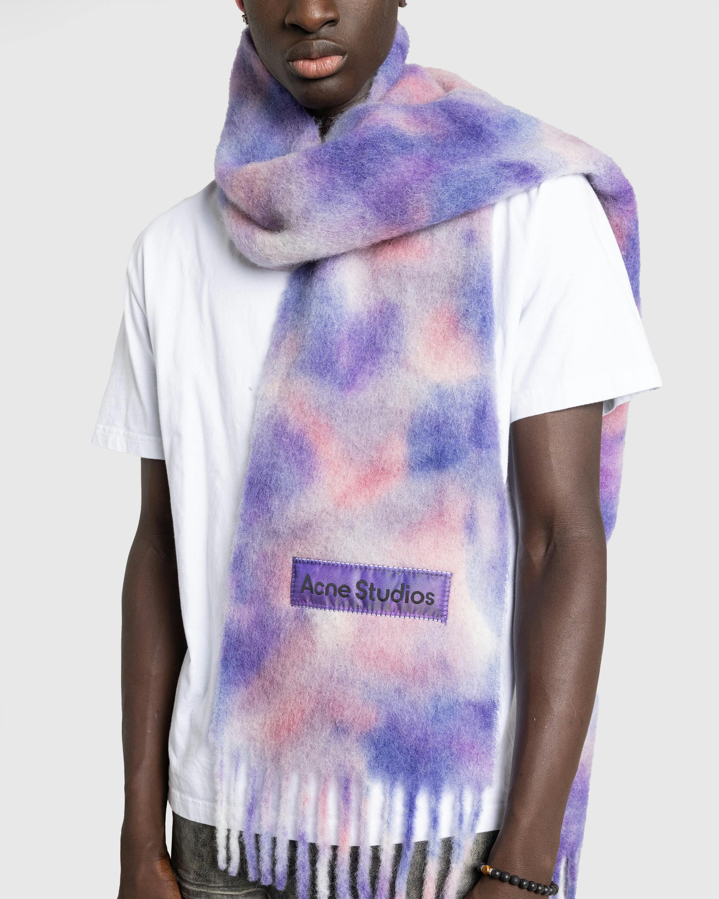 Acne Studios – Tie-Dye Alpaca Wool Scarf Lilac - Knits - Purple - Image 4