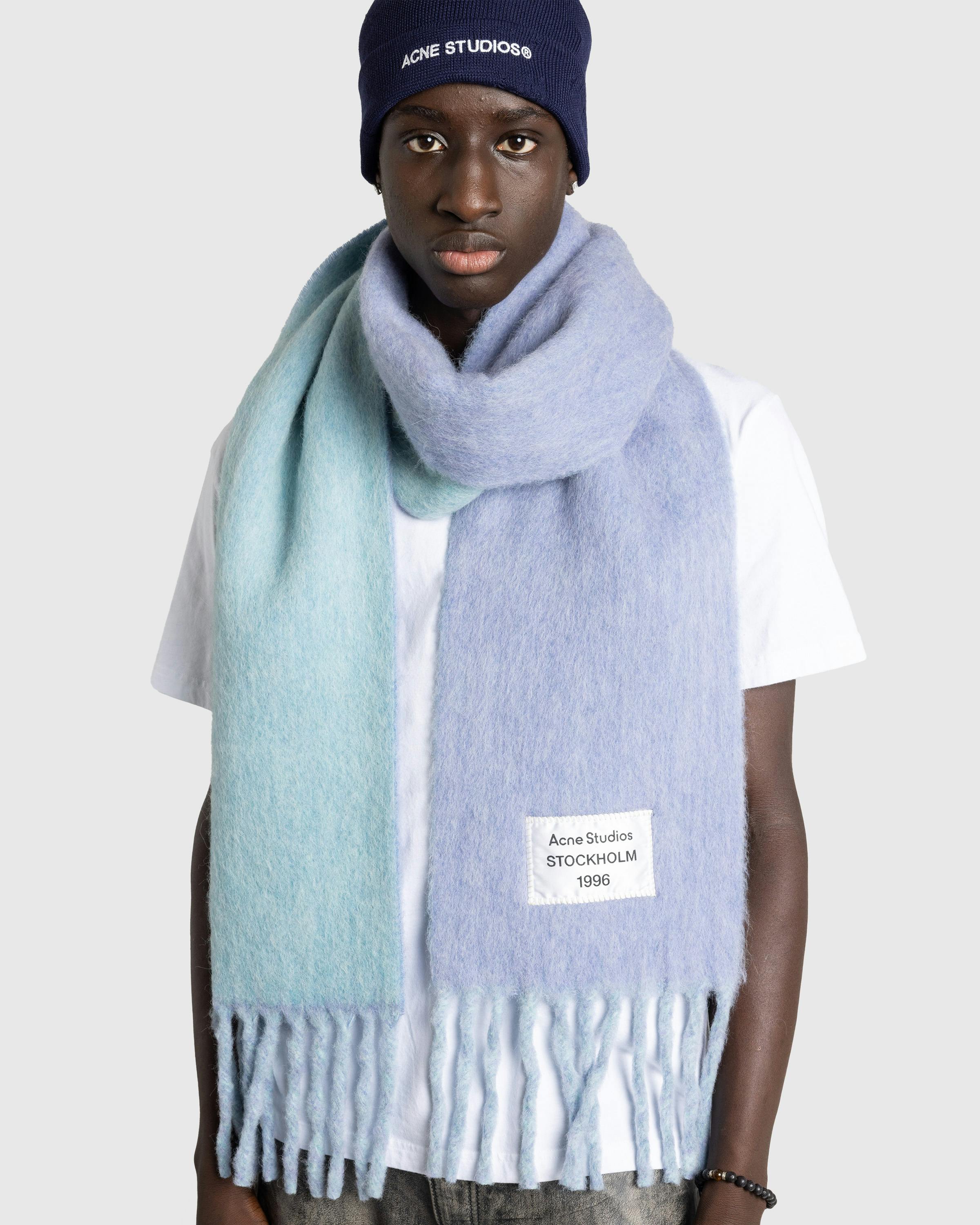 Acne Studios – Fringed Scarf Blue/Light Blue - Knits - Blue - Image 2